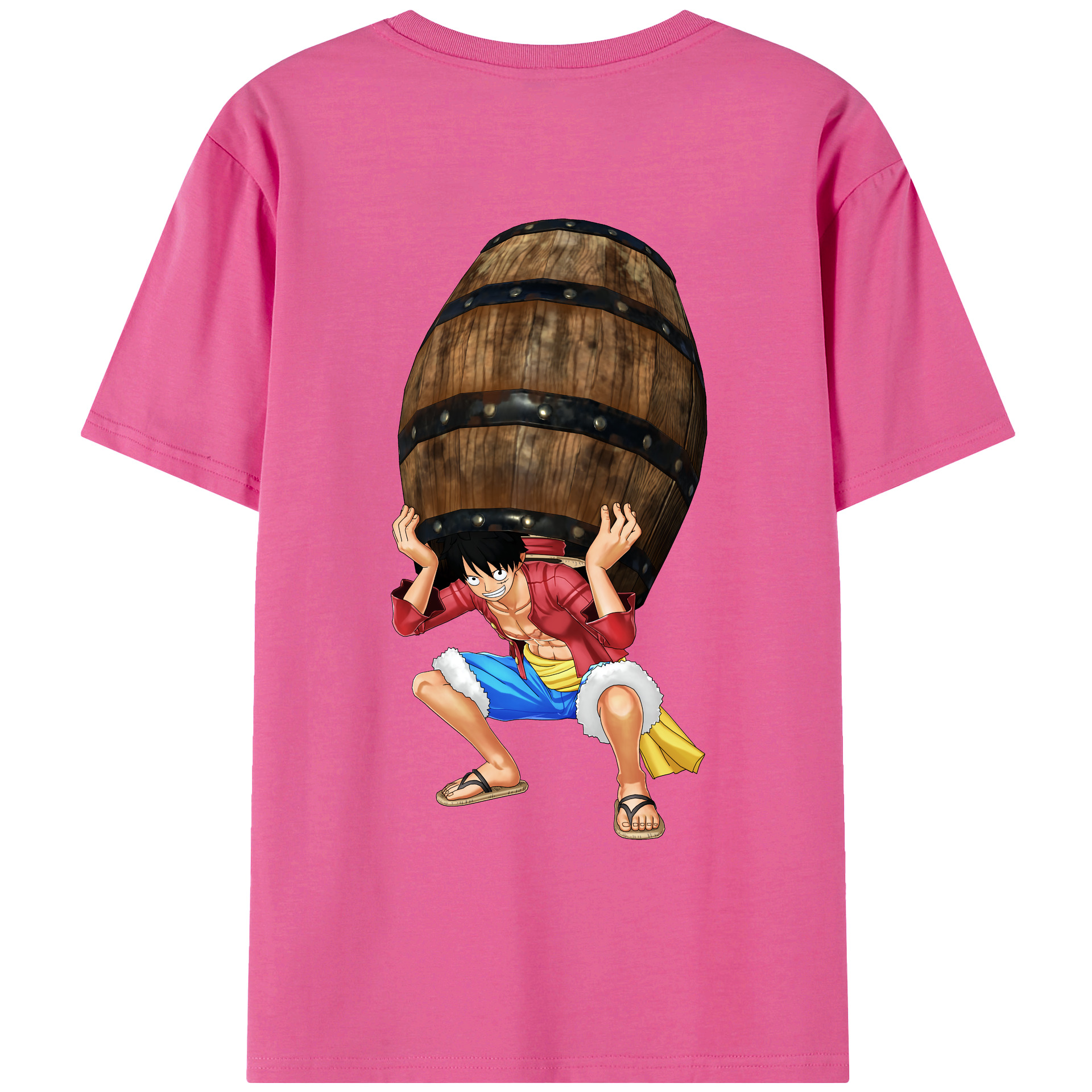 ワンピース モンキー・D・ルフィ ONE PIECE Monkey D. Luffy レディース半袖Tシャツ(バックプリント)