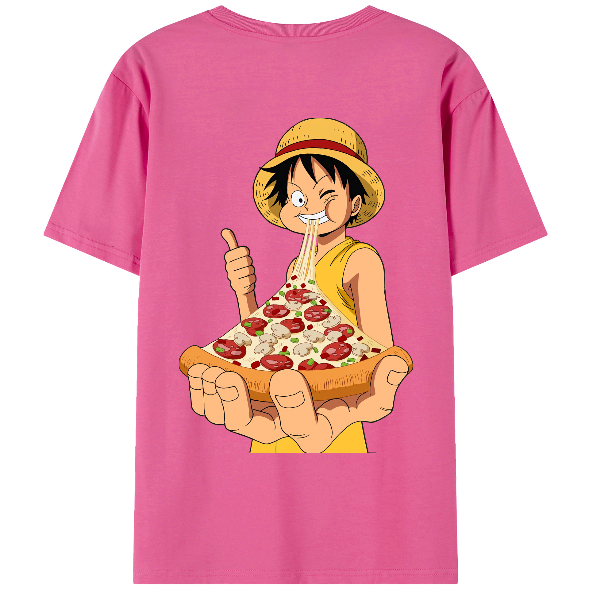 ワンピース モンキー・D・ルフィ ONE PIECE Monkey D. Luffy レディース半袖Tシャツ(バックプリント)