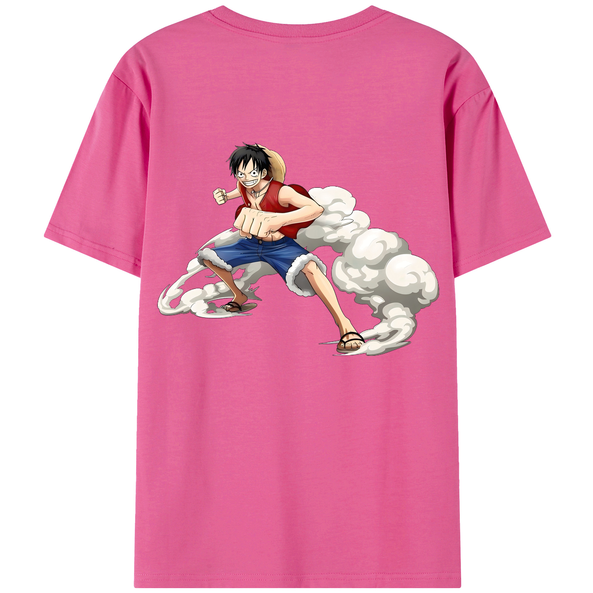 （画像用） ワンピース モンキー・D・ルフィ ONE PIECE Monkey D. Luffy レディース半袖Tシャツ(バックプリント)