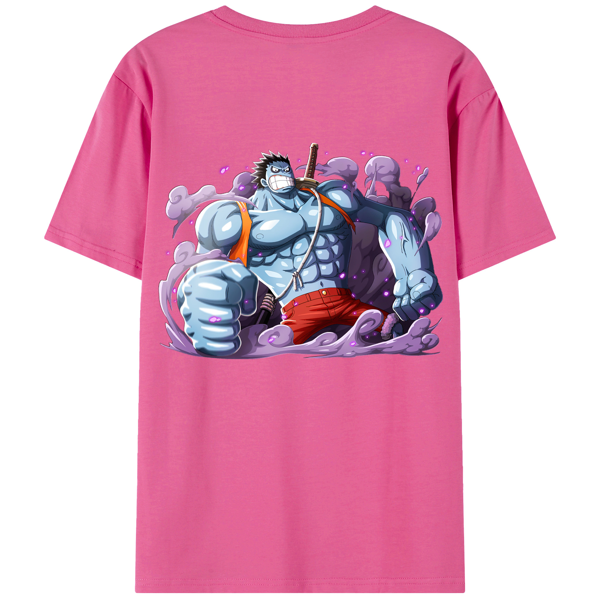 ワンピース モンキー・D・ルフィ ONE PIECE Monkey D. Luffy レディース半袖Tシャツ(バックプリント)