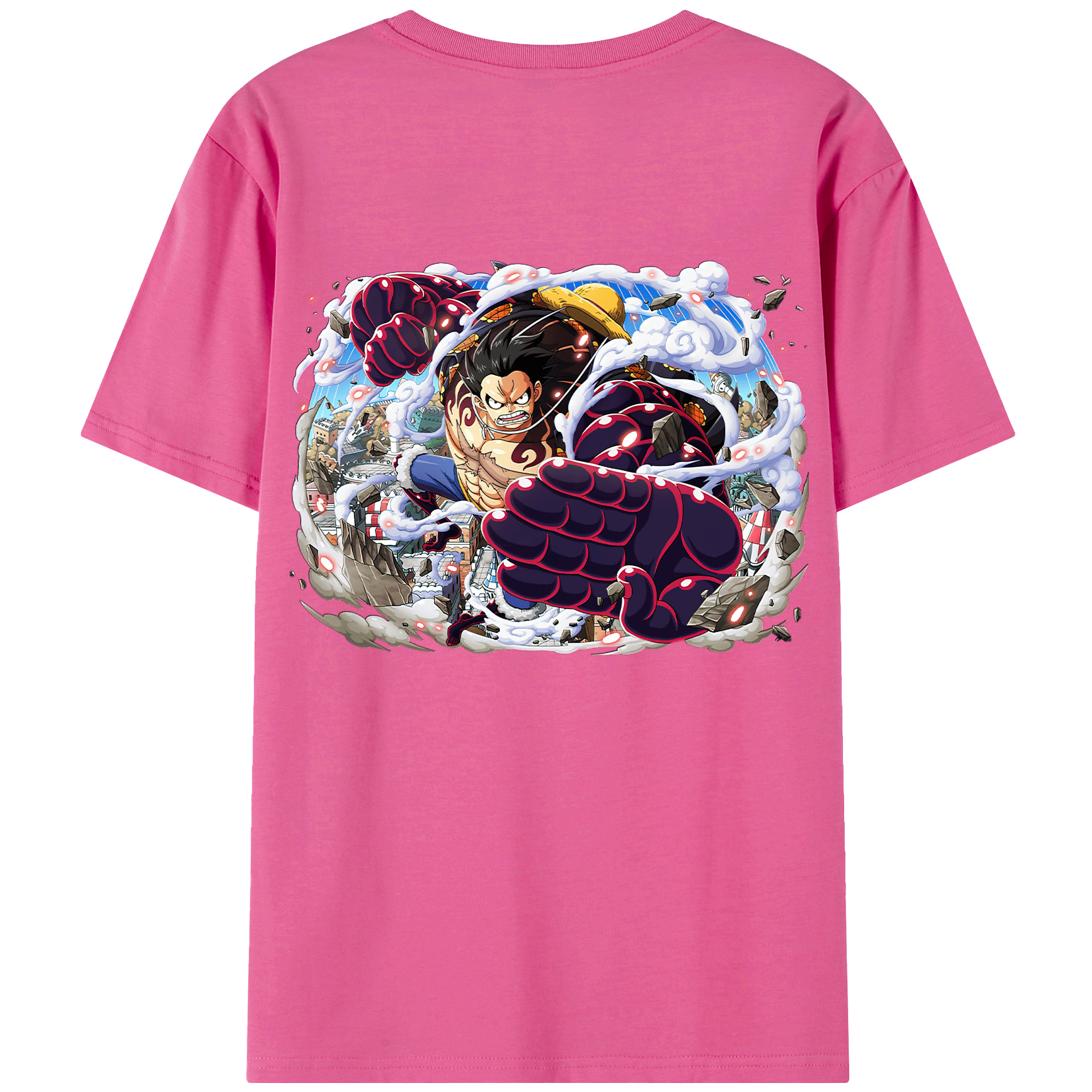 ワンピース モンキー・D・ルフィ ONE PIECE Monkey D. Luffy レディース半袖Tシャツ(バックプリント)
