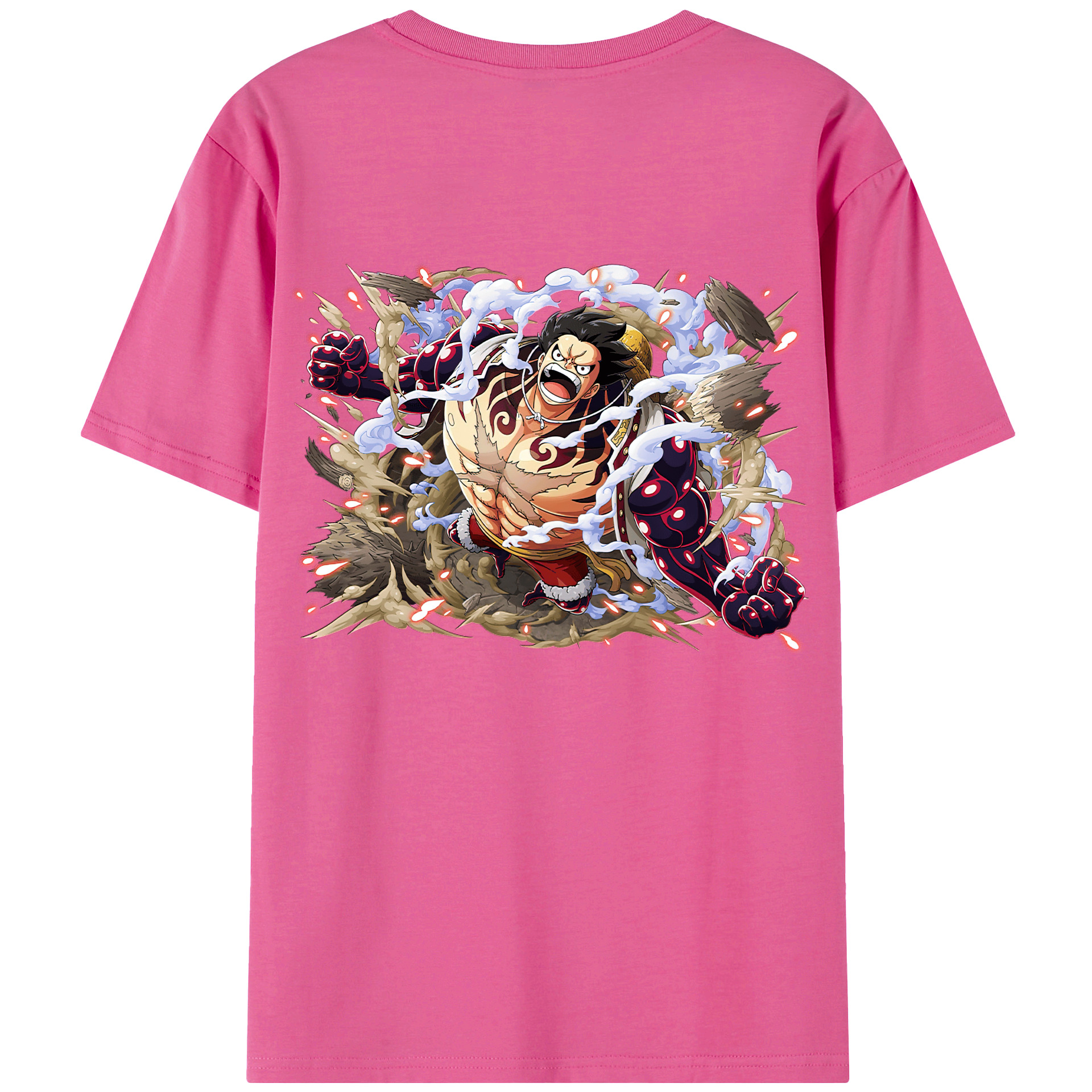 ワンピース モンキー・D・ルフィ ONE PIECE Monkey D. Luffy レディース半袖Tシャツ(バックプリント)