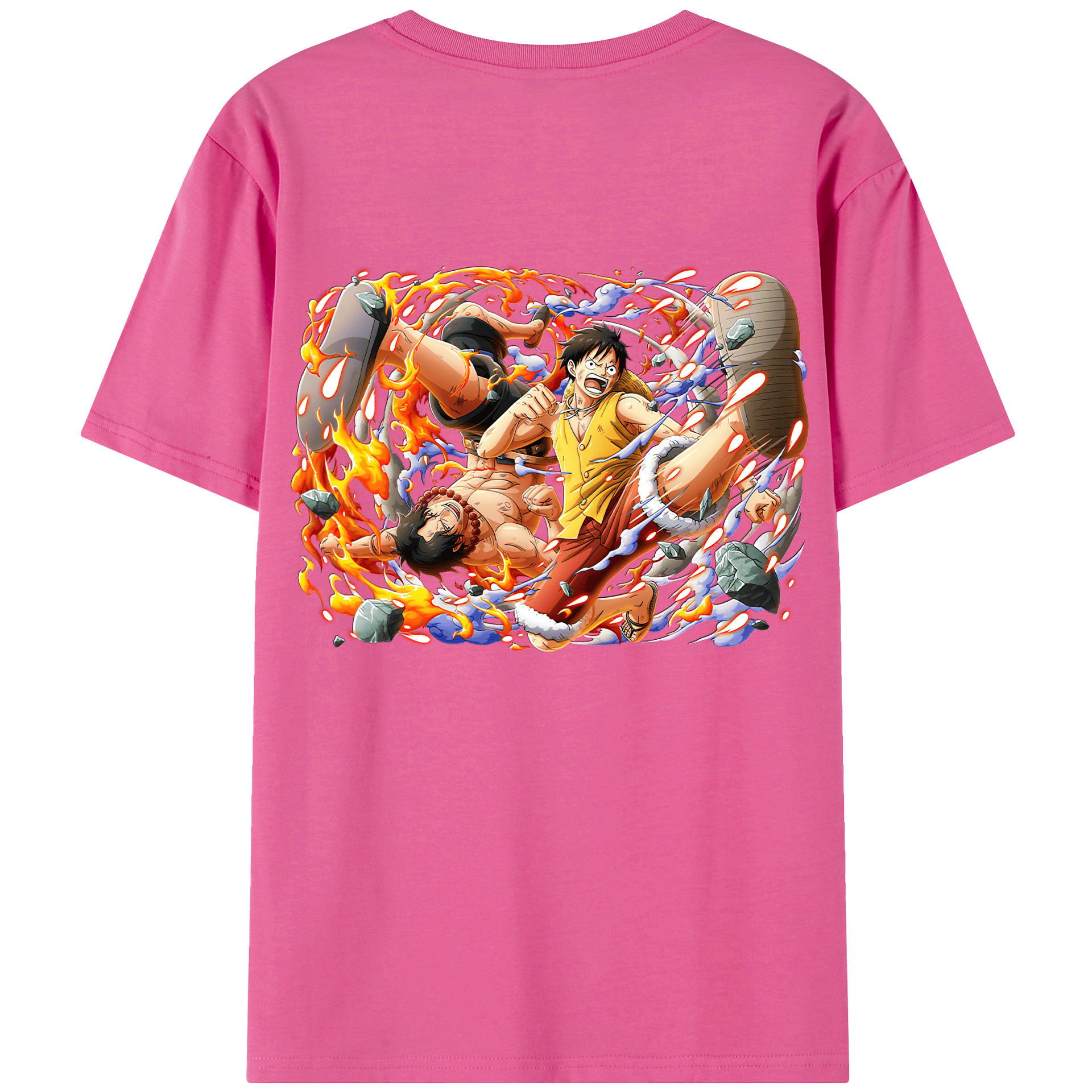 ワンピース モンキー・D・ルフィ ONE PIECE Monkey D. Luffy レディース半袖Tシャツ(バックプリント)