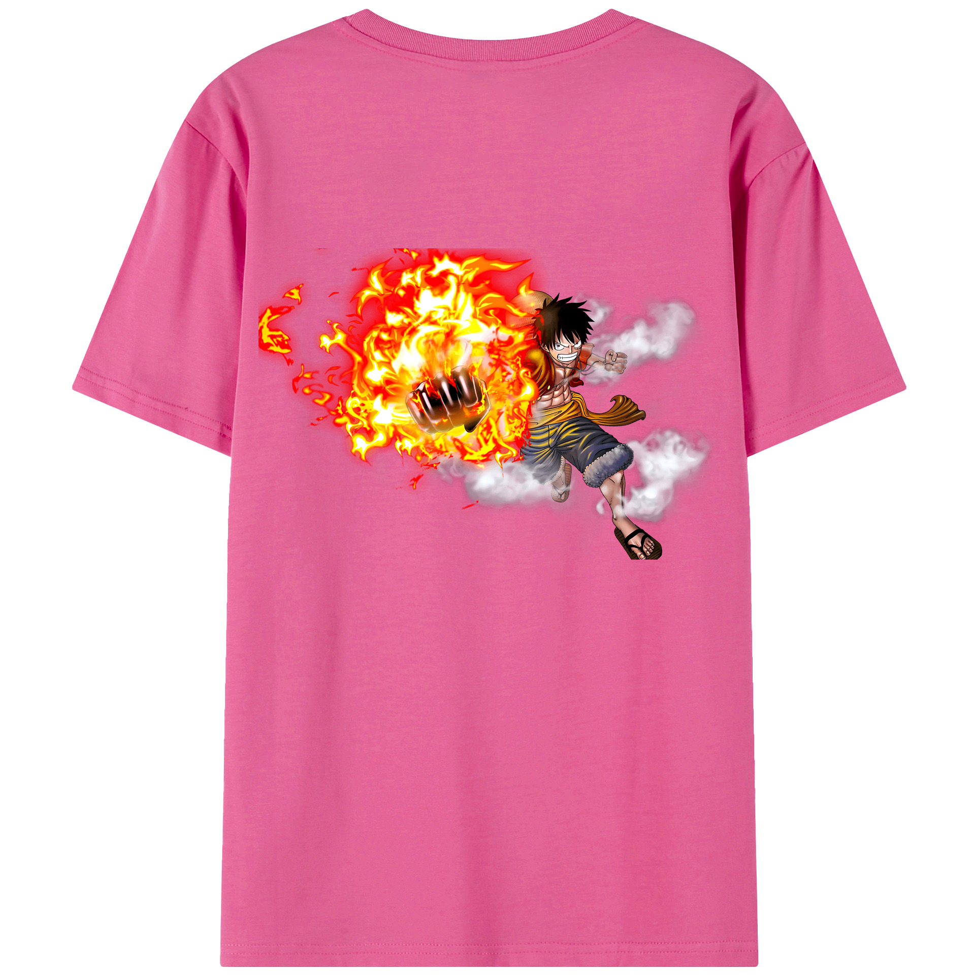 ワンピース モンキー・D・ルフィ ONE PIECE Monkey D. Luffy レディース半袖Tシャツ(バックプリント)