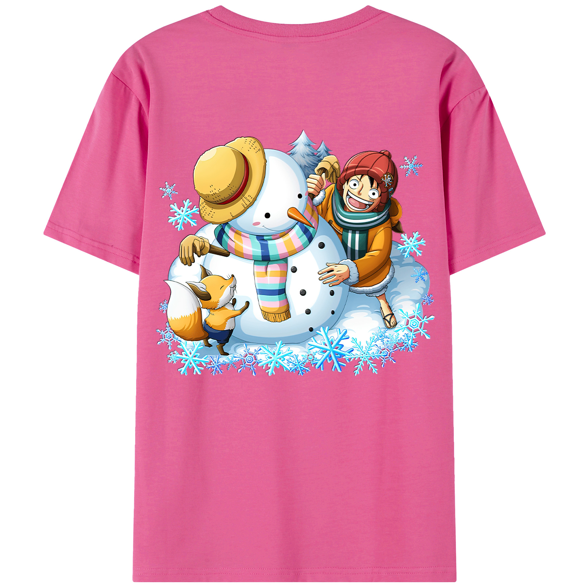 ワンピース モンキー・D・ルフィ ONE PIECE Monkey D. Luffy レディース半袖Tシャツ(バックプリント)
