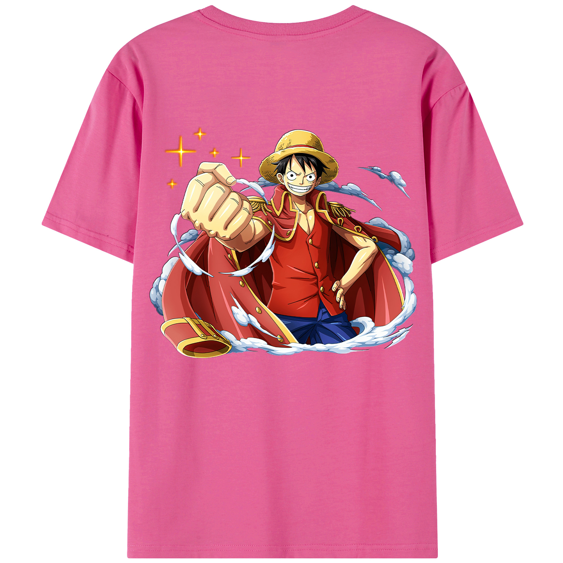 ワンピース モンキー・D・ルフィ ONE PIECE Monkey D. Luffy レディース半袖Tシャツ(バックプリント)