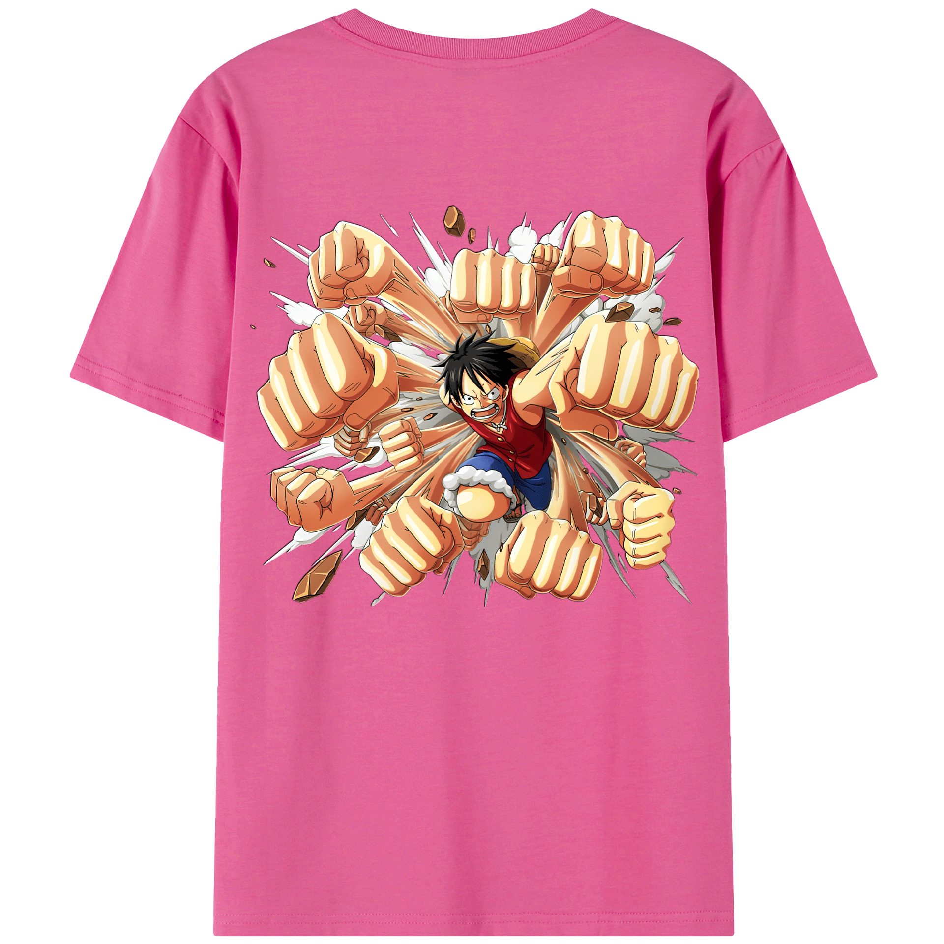 （画像用） ワンピース モンキー・D・ルフィ ONE PIECE Monkey D. Luffy レディース半袖Tシャツ(バックプリント)