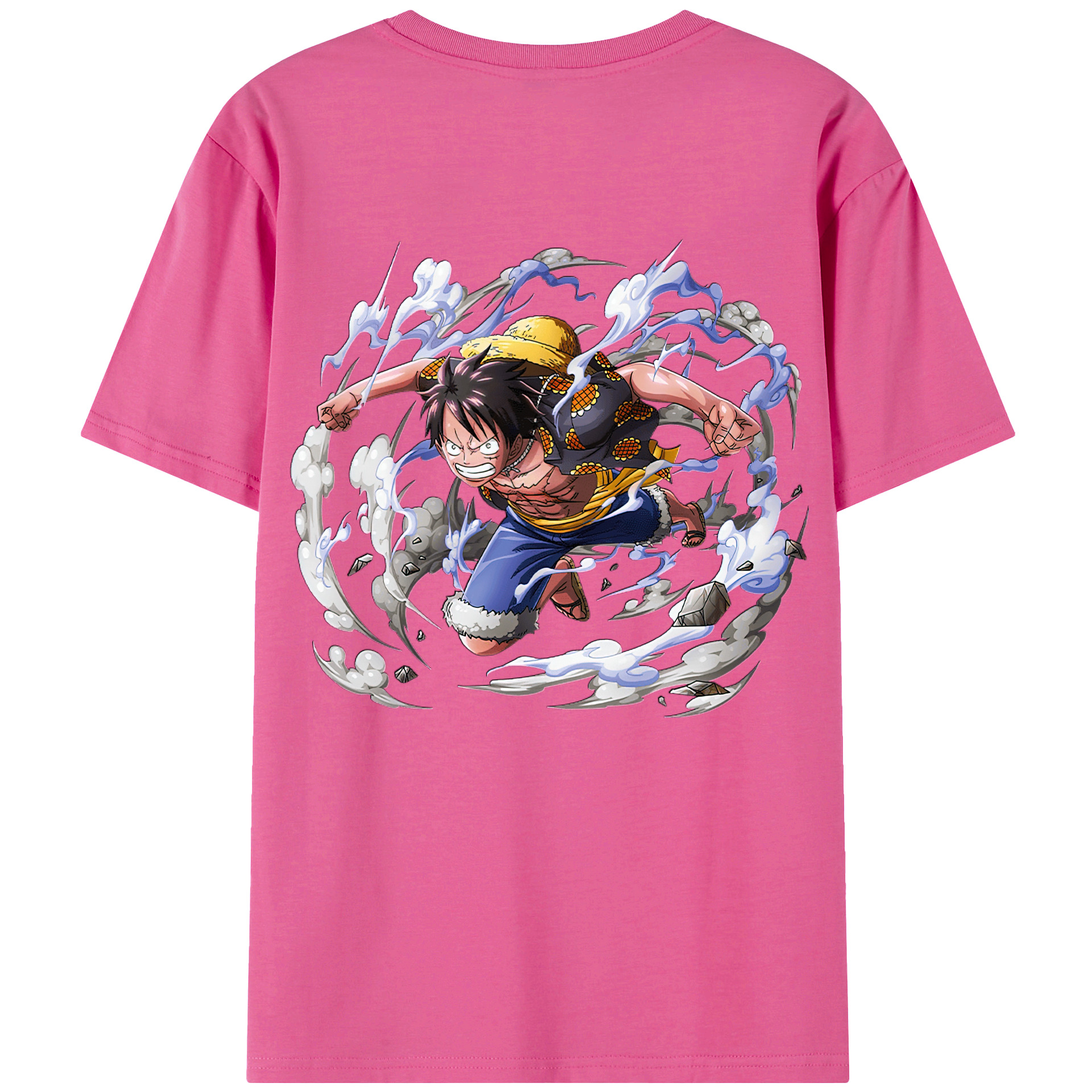 ワンピース モンキー・D・ルフィ ONE PIECE Monkey D. Luffy レディース半袖Tシャツ(バックプリント)