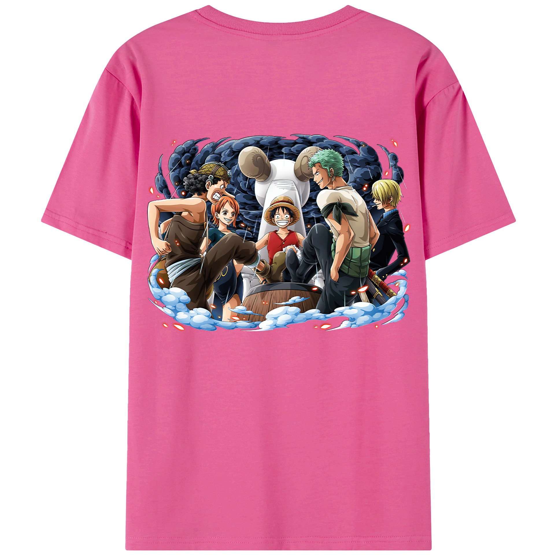 ワンピース モンキー・D・ルフィ ONE PIECE Monkey D. Luffy レディース半袖Tシャツ(バックプリント)