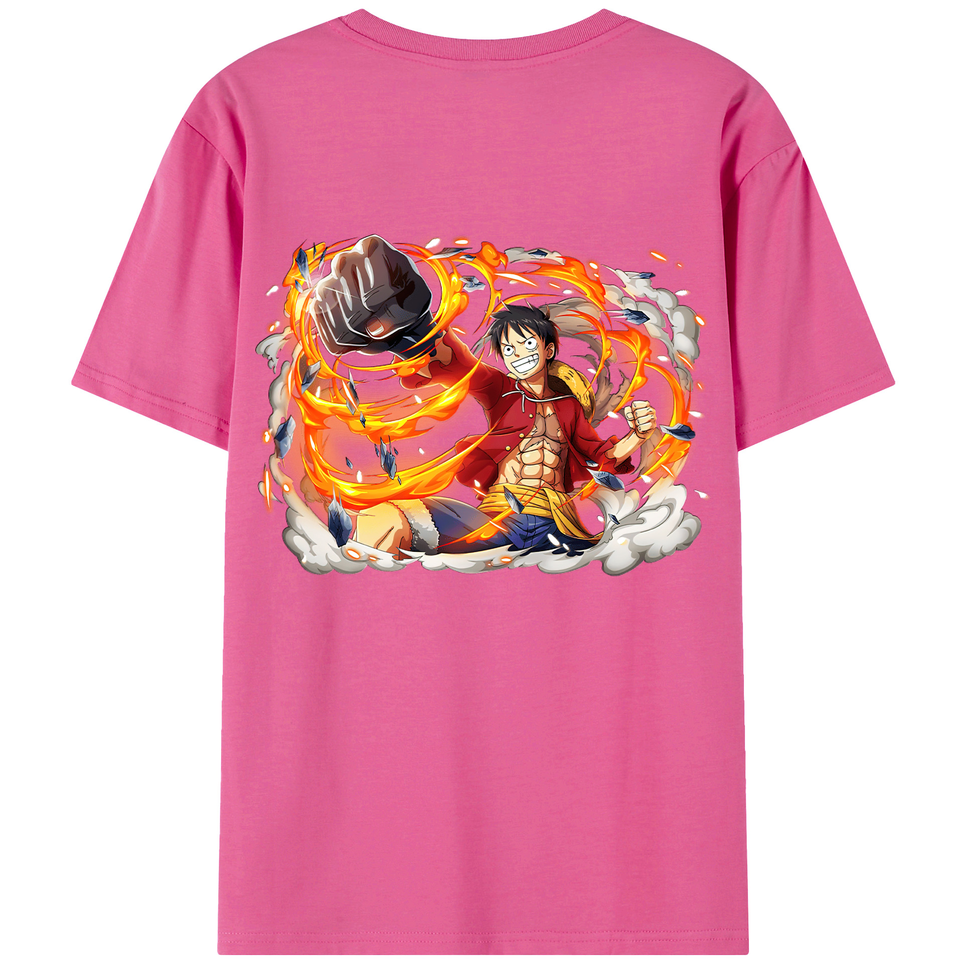 ワンピース モンキー・D・ルフィ ONE PIECE Monkey D. Luffy レディース半袖Tシャツ(バックプリント)