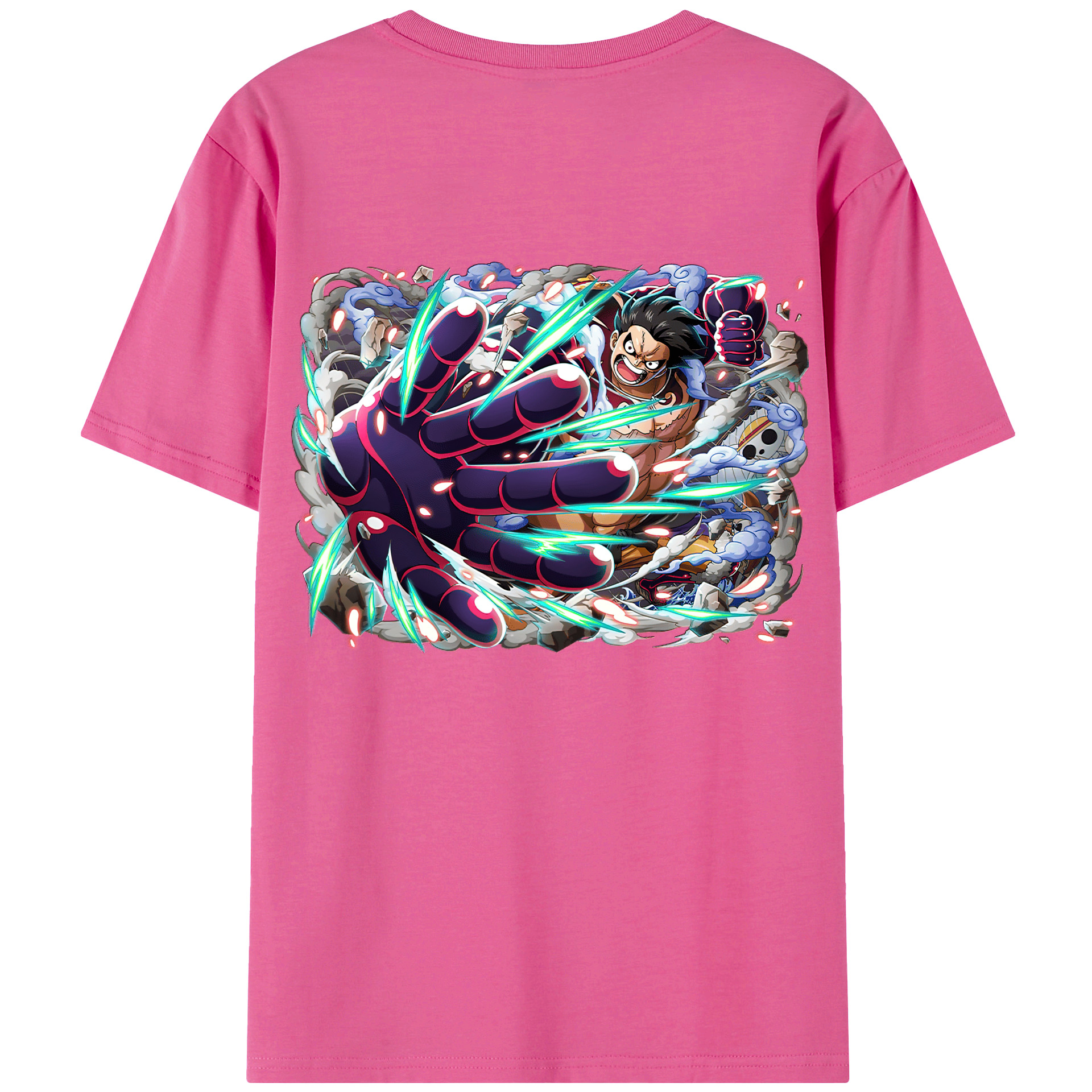 ワンピース モンキー・D・ルフィ ONE PIECE Monkey D. Luffy レディース半袖Tシャツ(バックプリント)