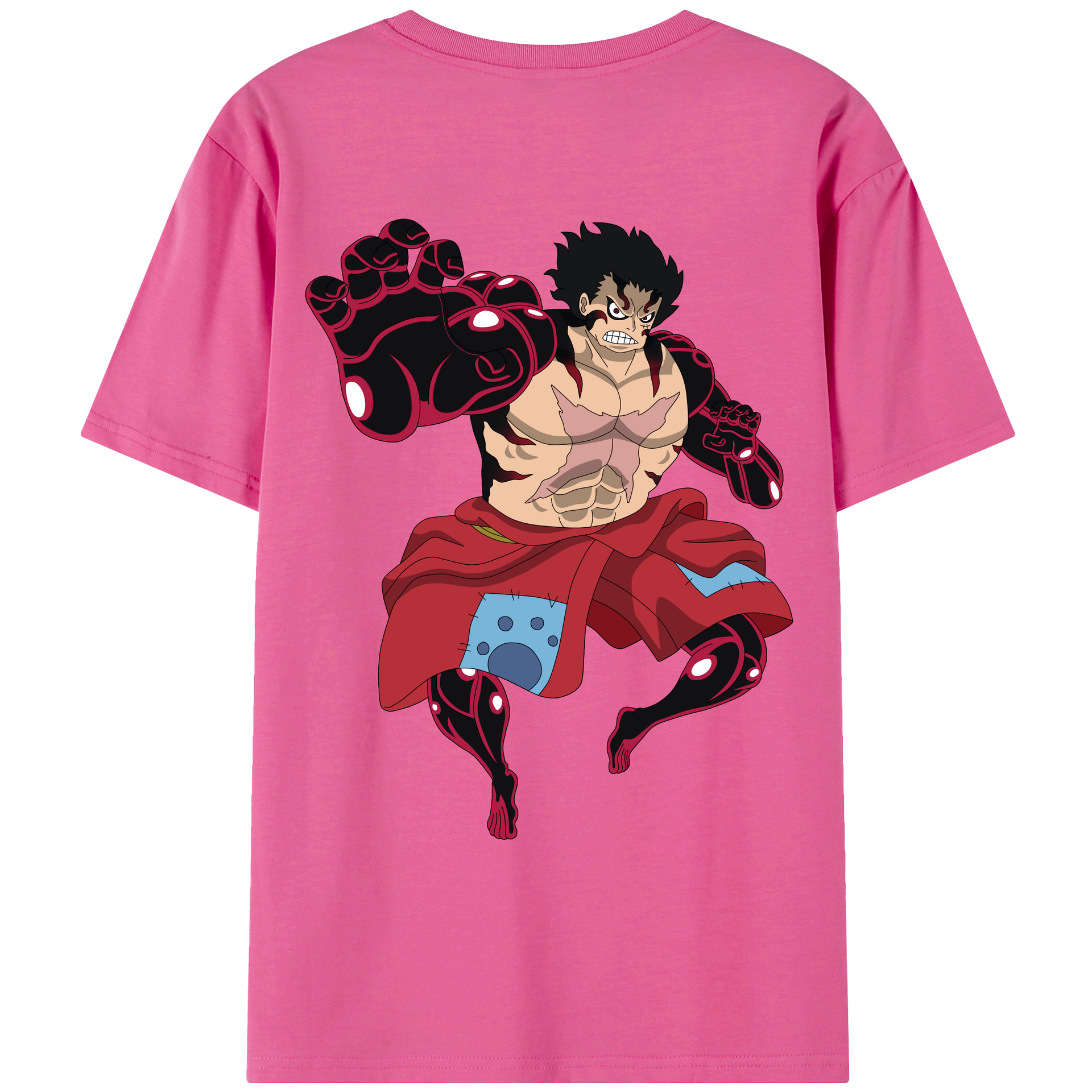 ワンピース モンキー・D・ルフィ ONE PIECE Monkey D. Luffy レディース半袖Tシャツ(バックプリント)