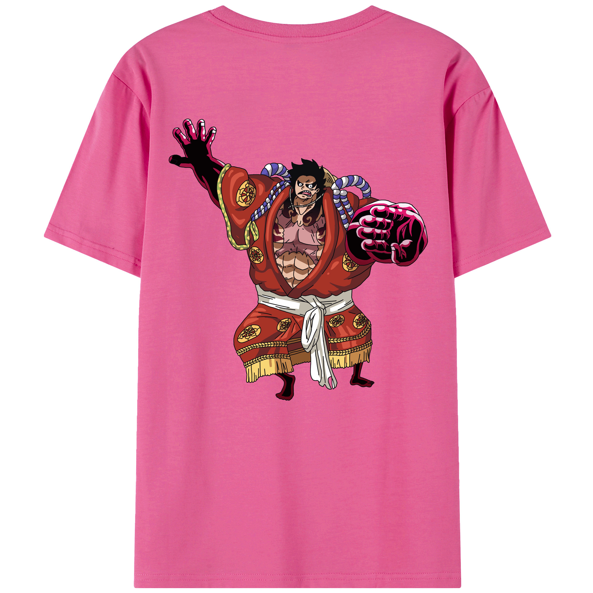 ワンピース モンキー・D・ルフィ ONE PIECE Monkey D. Luffy レディース半袖Tシャツ(バックプリント)