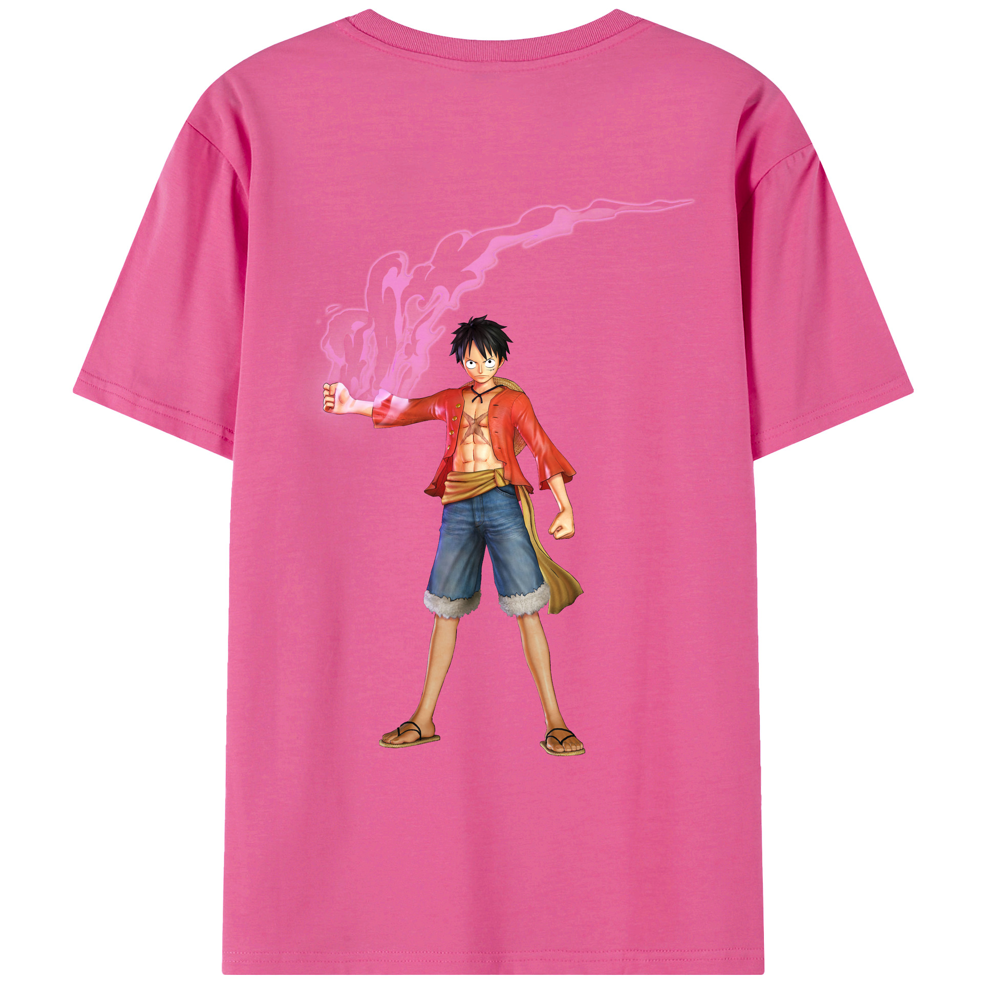ワンピース モンキー・D・ルフィ ONE PIECE Monkey D. Luffy レディース半袖Tシャツ(バックプリント)