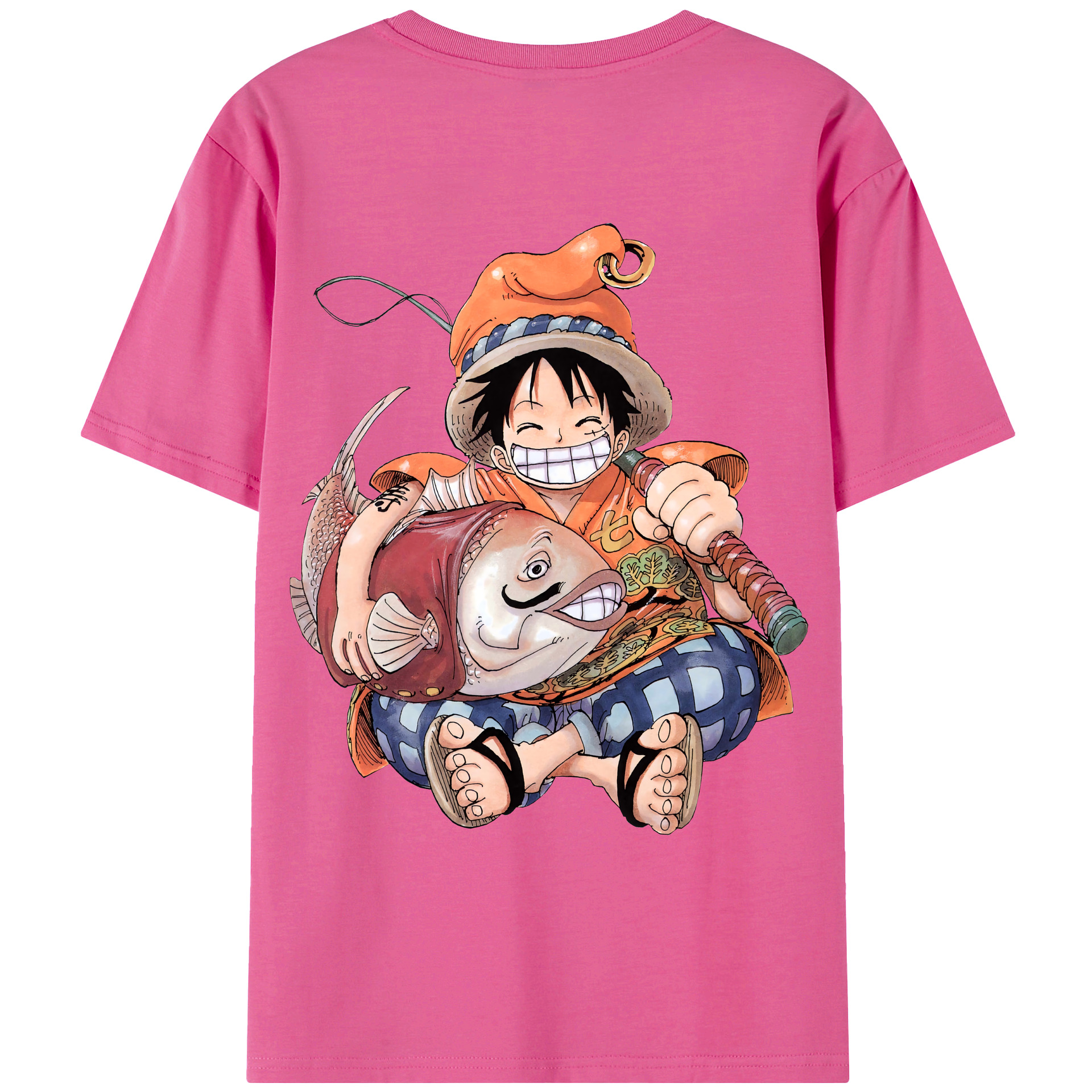 ワンピース モンキー・D・ルフィ ONE PIECE Monkey D. Luffy レディース半袖Tシャツ(バックプリント)
