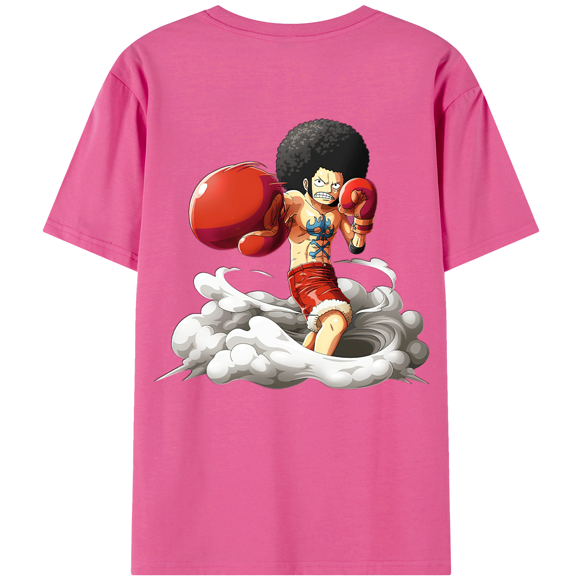ワンピース モンキー・D・ルフィ ONE PIECE Monkey D. Luffy レディース半袖Tシャツ(バックプリント)