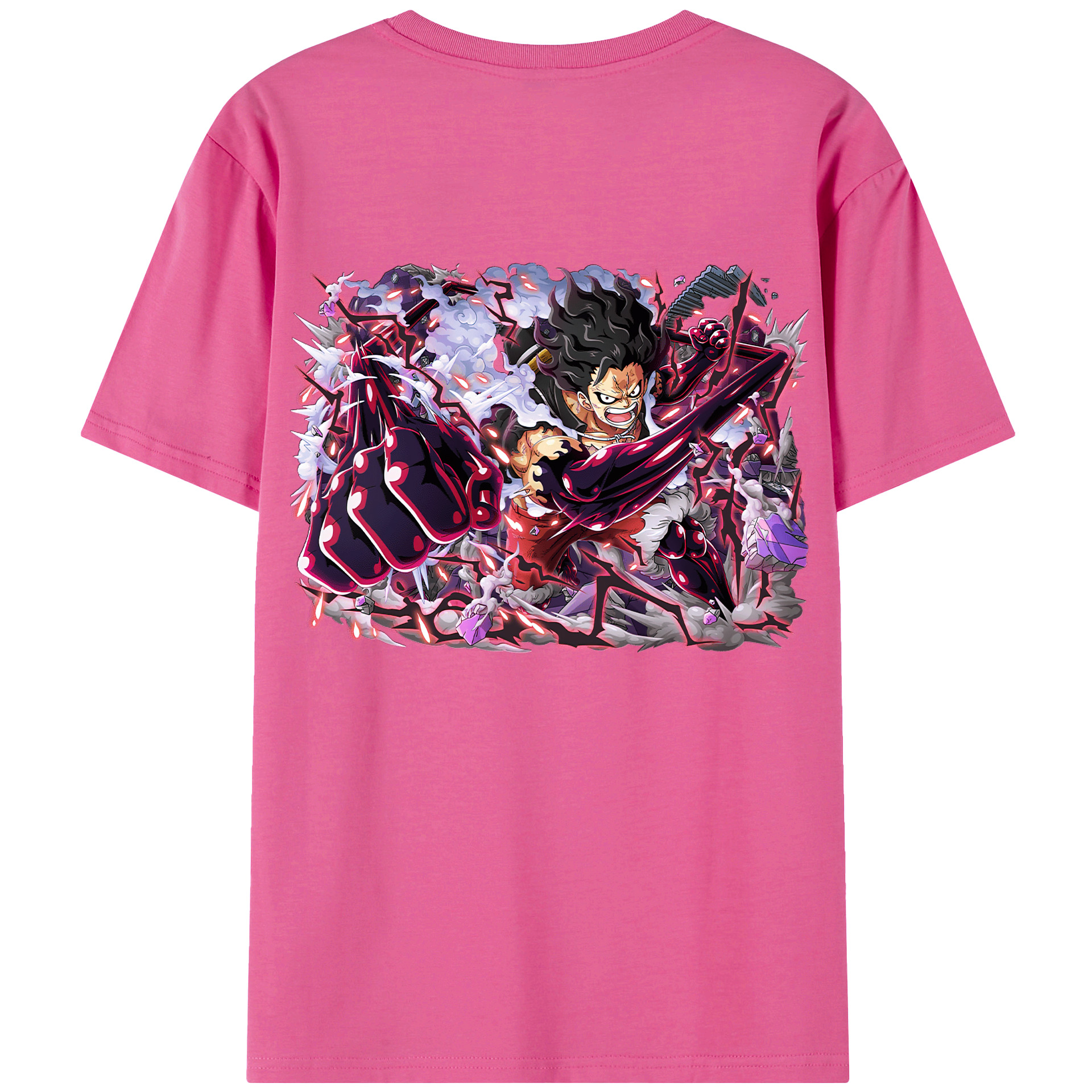 ワンピース モンキー・D・ルフィ ONE PIECE Monkey D. Luffy レディース半袖Tシャツ(バックプリント)