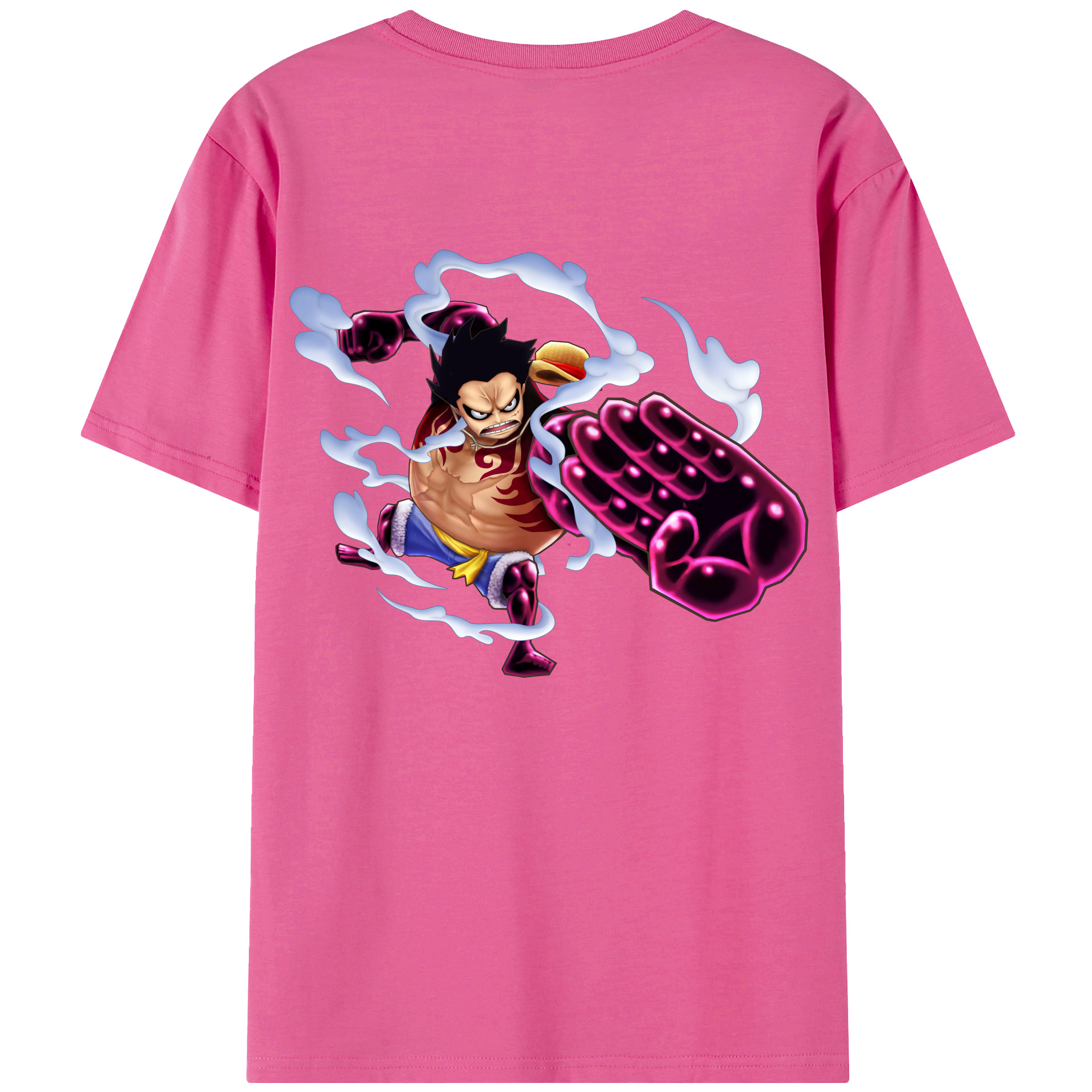 ワンピース モンキー・D・ルフィ ONE PIECE Monkey D. Luffy レディース半袖Tシャツ(バックプリント)