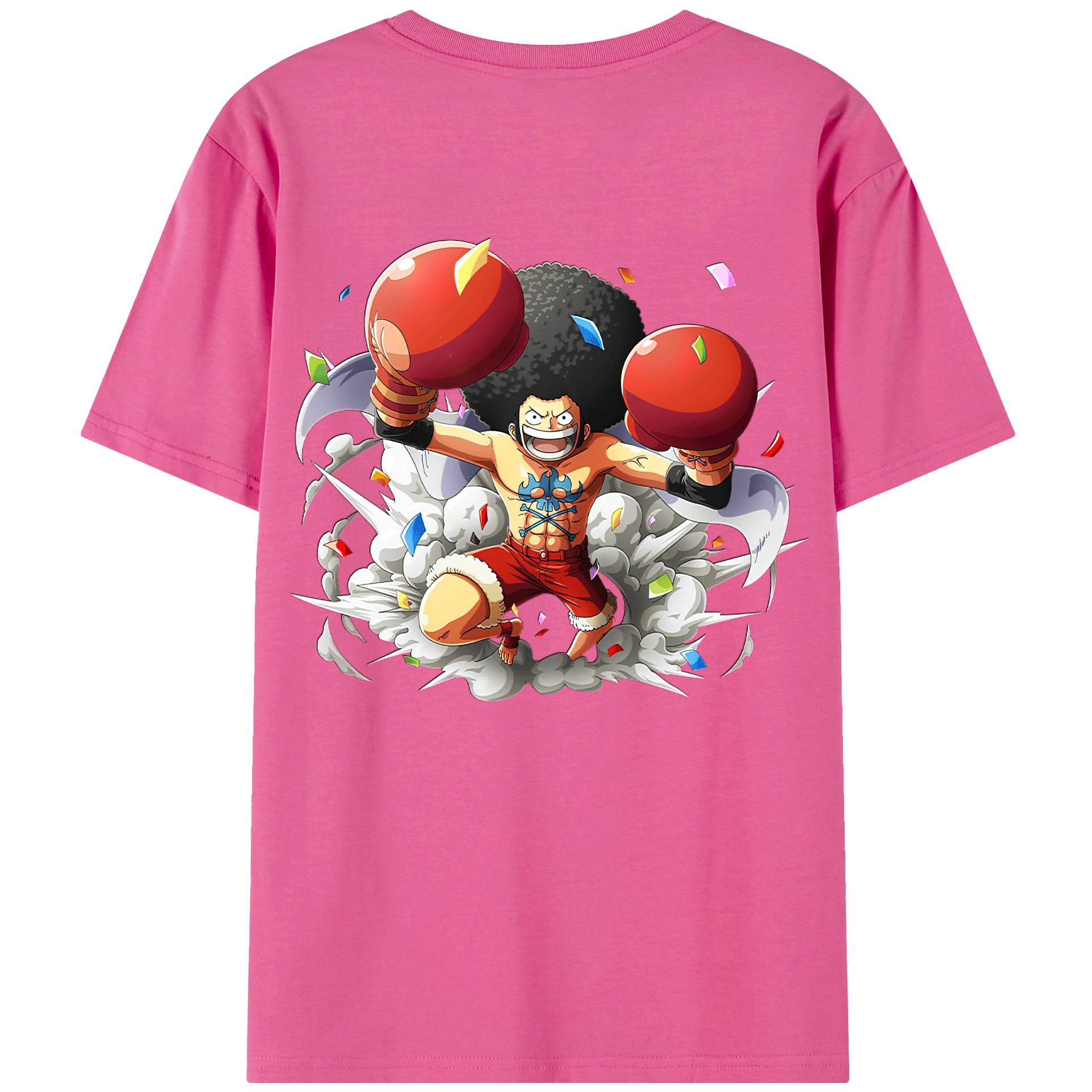 ワンピース モンキー・D・ルフィ ONE PIECE Monkey D. Luffy レディース半袖Tシャツ(バックプリント)