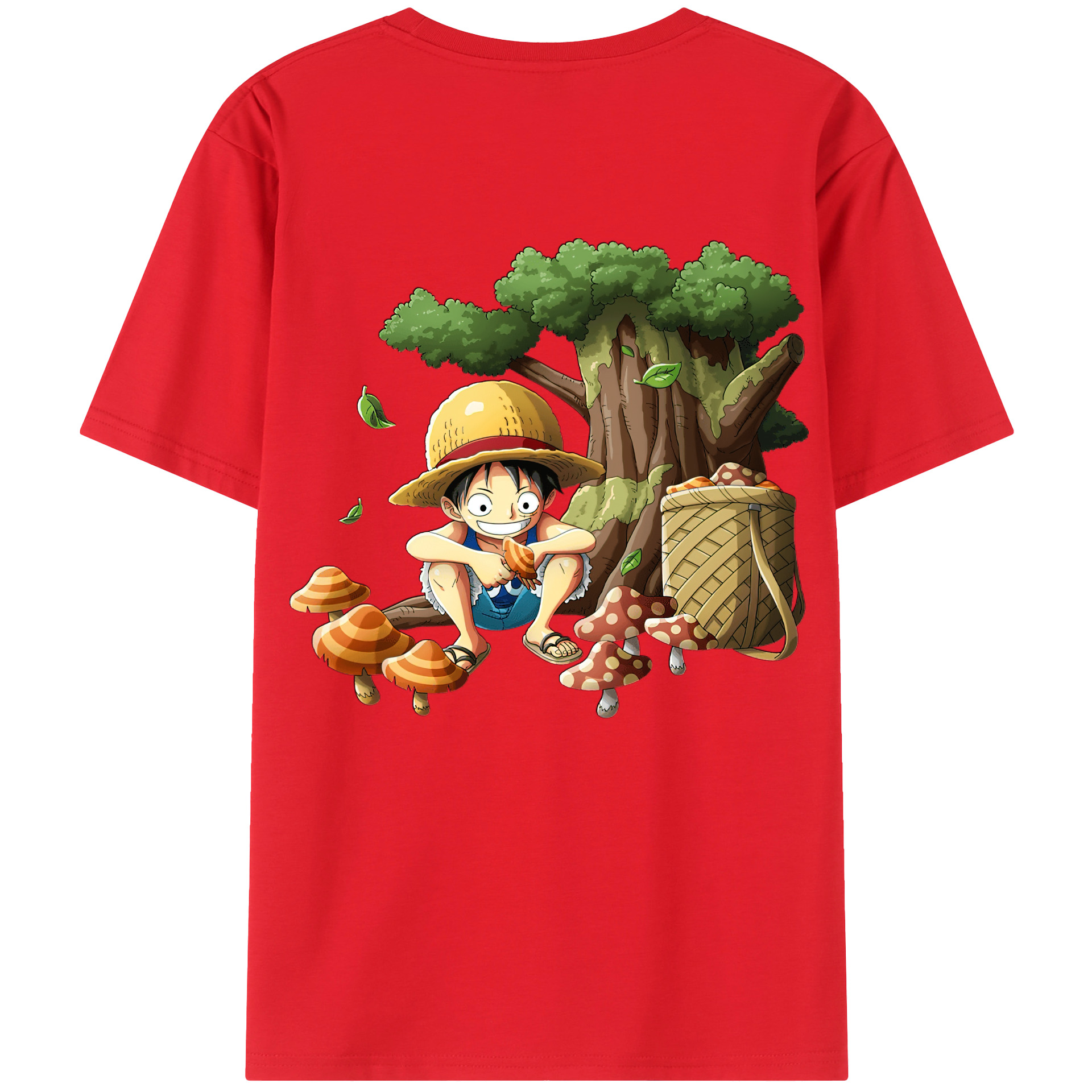 （画像用） ワンピース モンキー・D・ルフィ ONE PIECE Monkey D. Luffy レディース半袖Tシャツ(バックプリント)