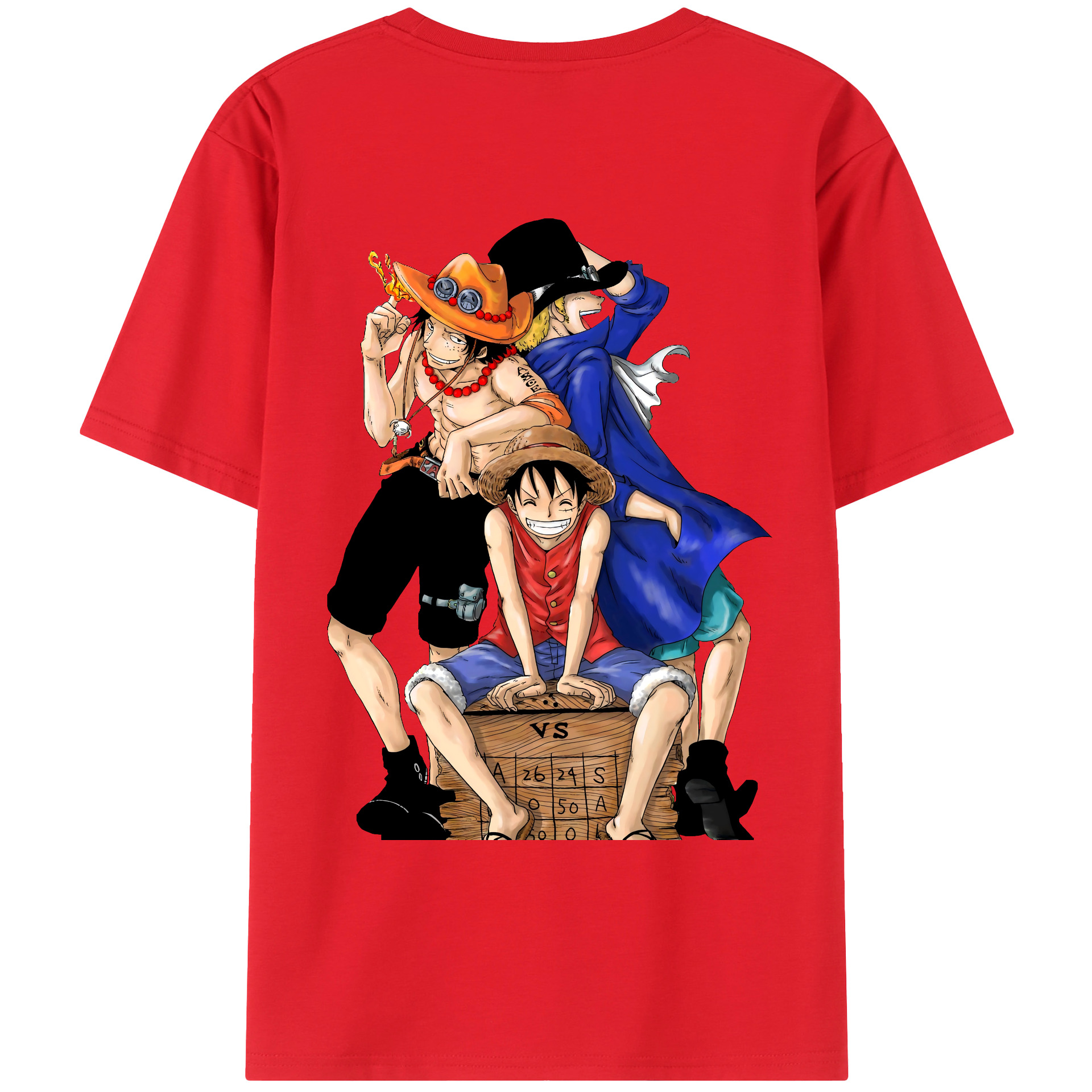 ワンピース モンキー・D・ルフィ ONE PIECE Monkey D. Luffy レディース半袖Tシャツ(バックプリント)