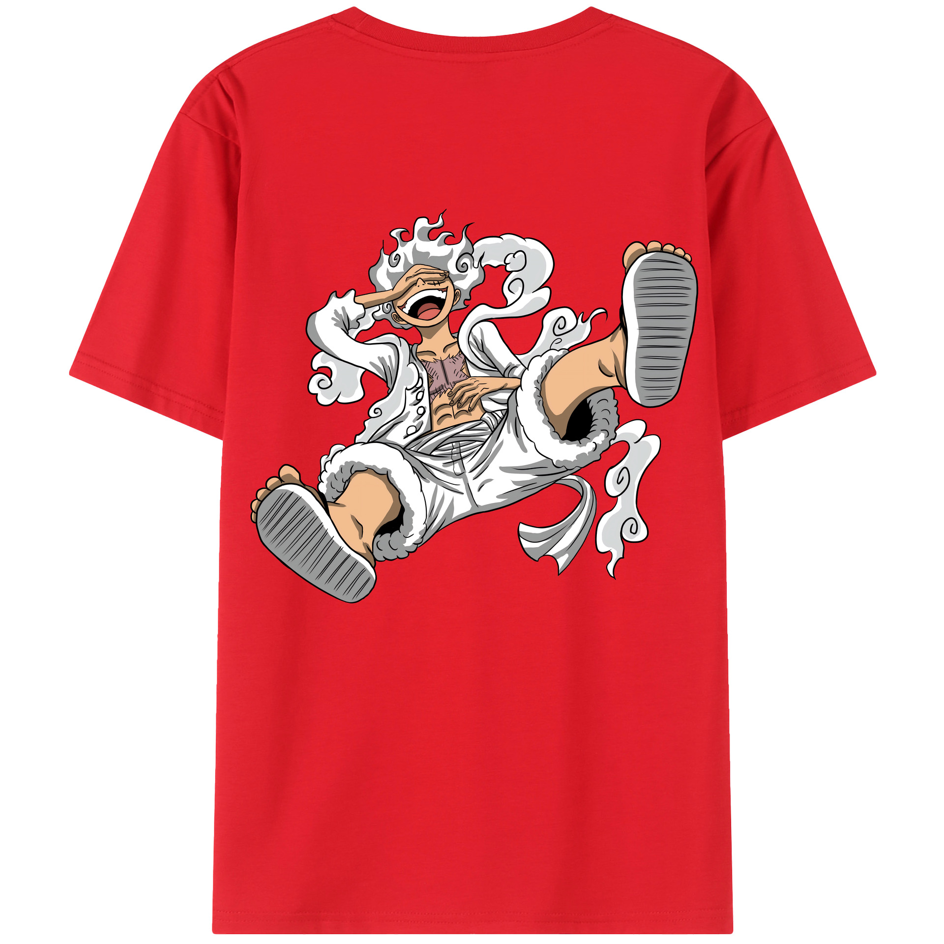 ワンピース モンキー・D・ルフィ ONE PIECE Monkey D. Luffy レディース半袖Tシャツ(バックプリント)