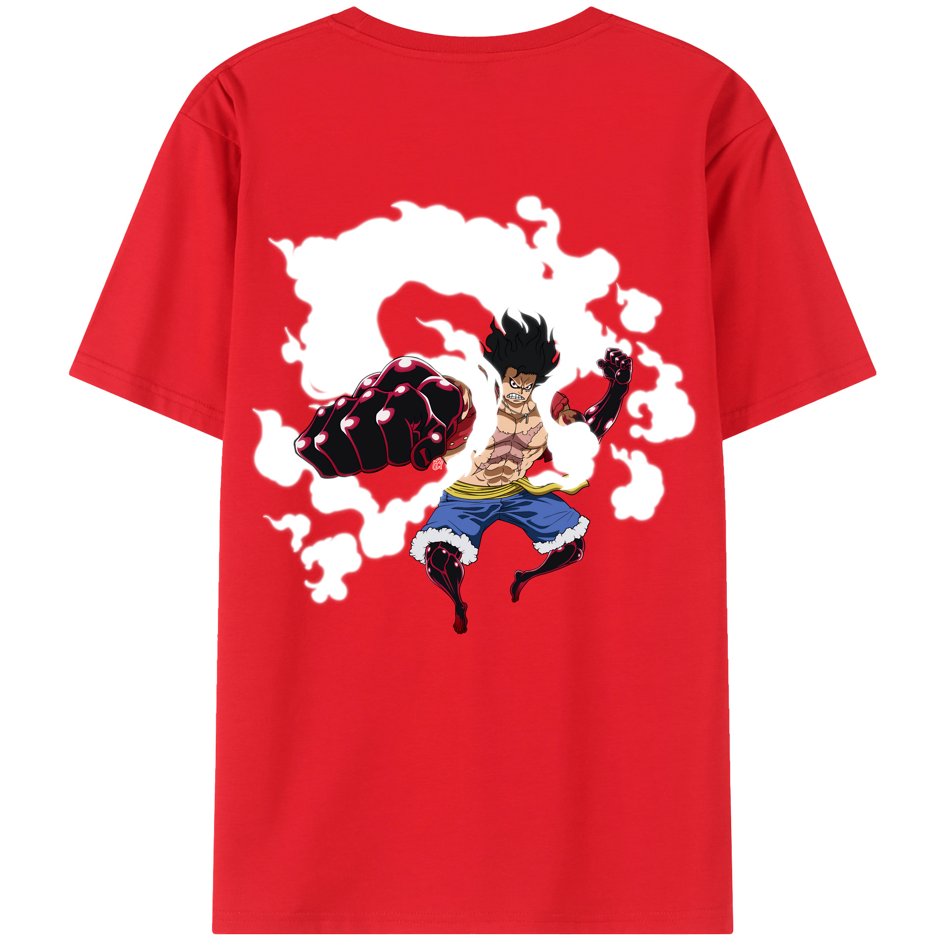 ワンピース モンキー・D・ルフィ ONE PIECE Monkey D. Luffy レディース半袖Tシャツ(バックプリント)