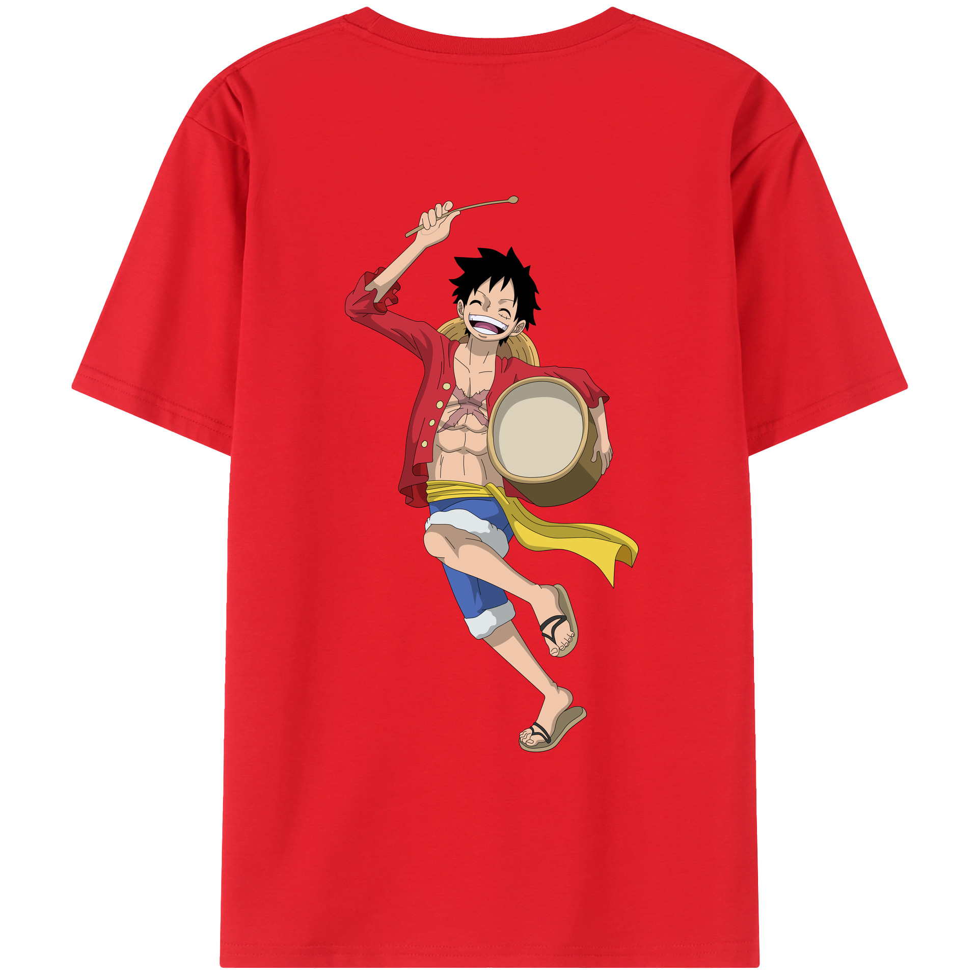 ワンピース モンキー・D・ルフィ ONE PIECE Monkey D. Luffy レディース半袖Tシャツ(バックプリント)