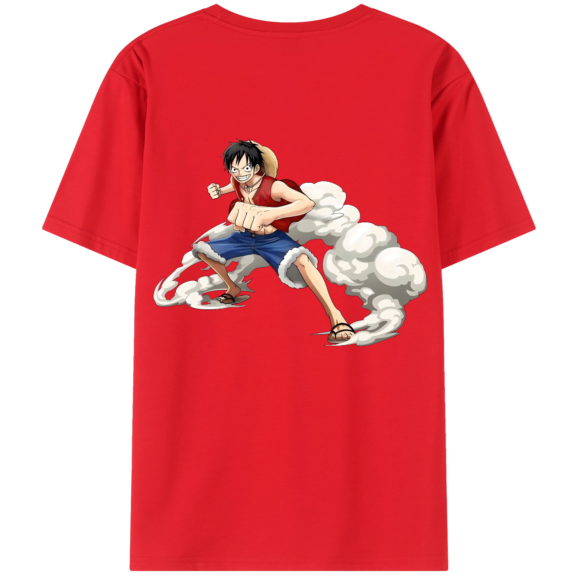 （画像用） ワンピース モンキー・D・ルフィ ONE PIECE Monkey D. Luffy レディース半袖Tシャツ(バックプリント)