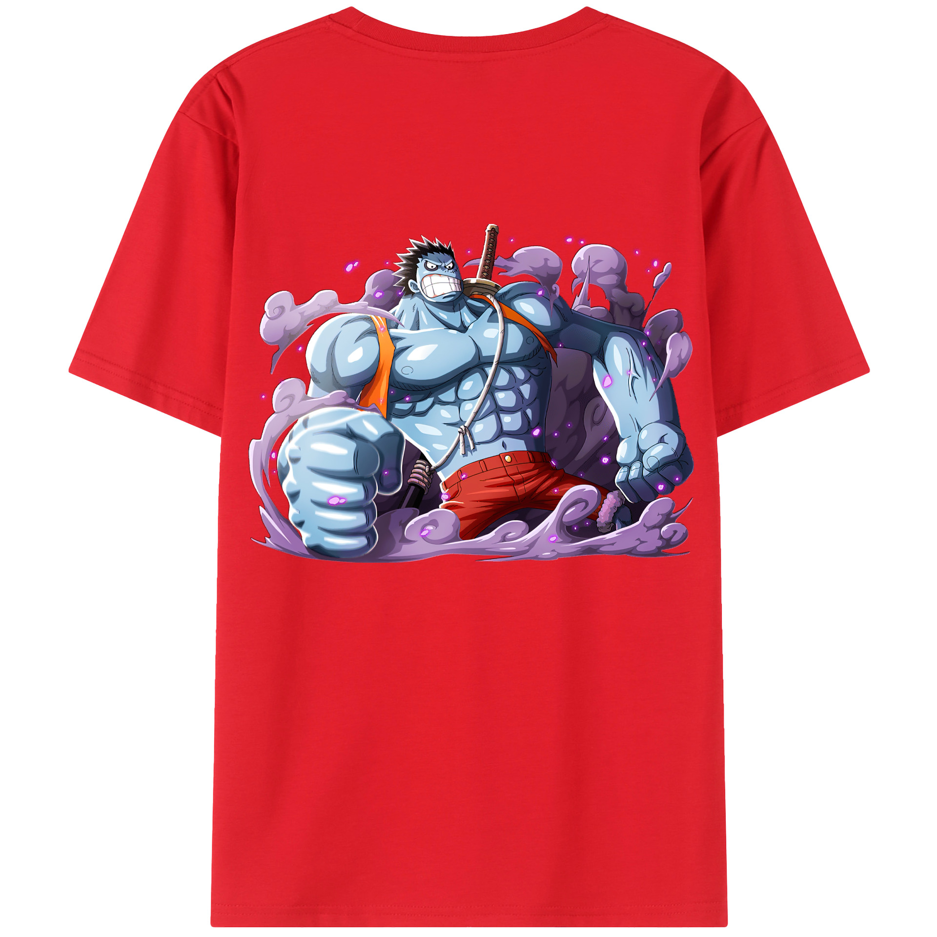 ワンピース モンキー・D・ルフィ ONE PIECE Monkey D. Luffy レディース半袖Tシャツ(バックプリント)