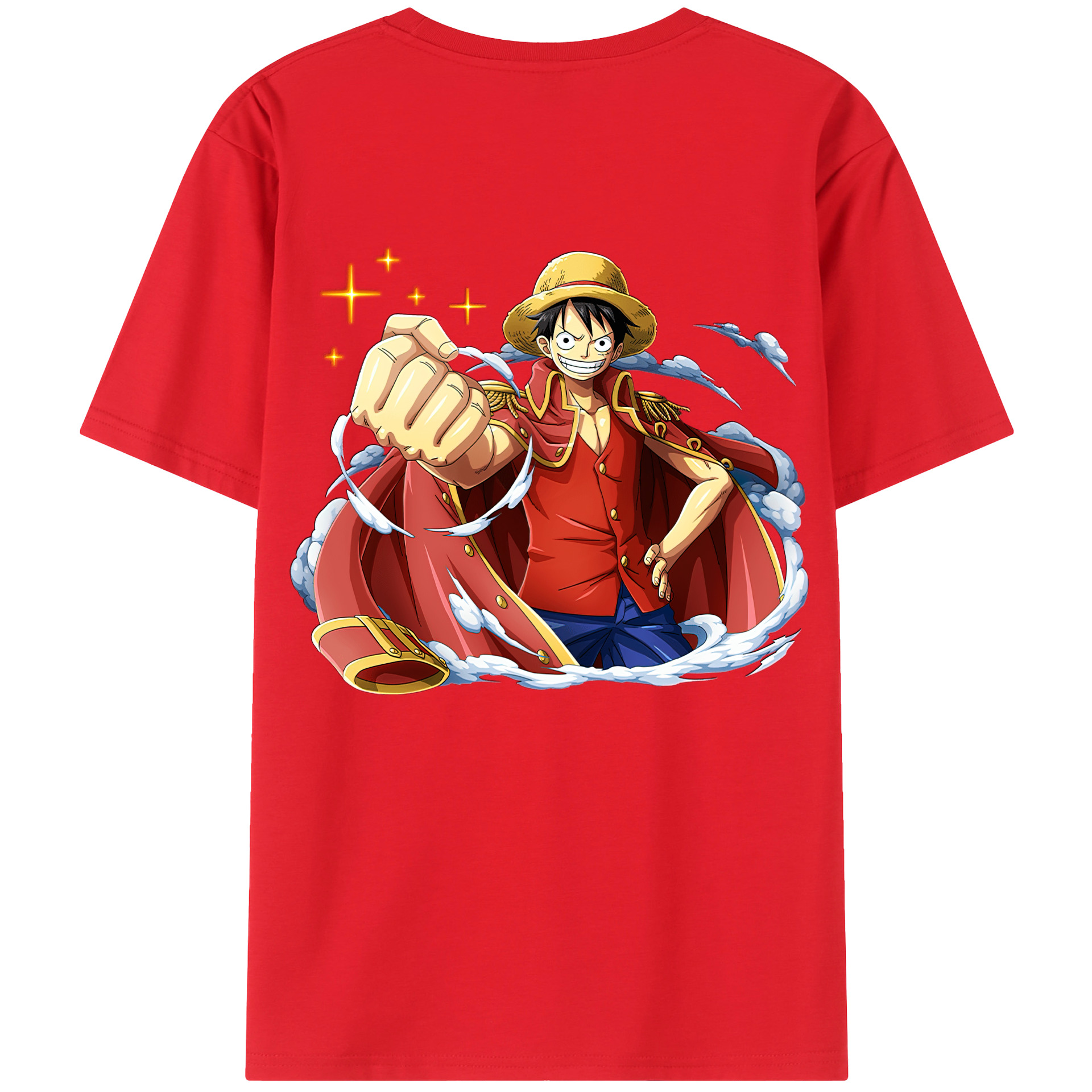 ワンピース モンキー・D・ルフィ ONE PIECE Monkey D. Luffy レディース半袖Tシャツ(バックプリント)