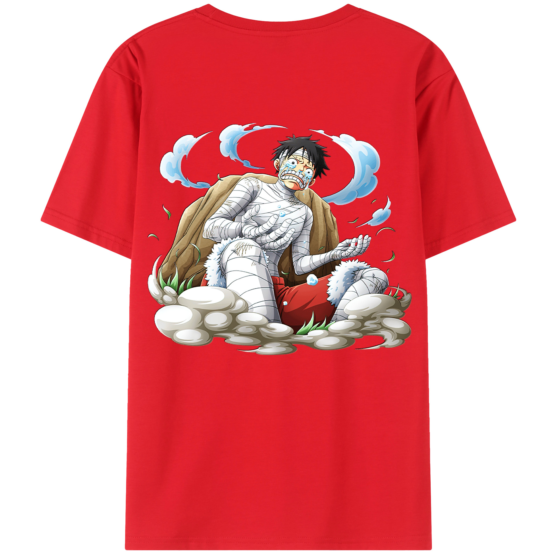 ワンピース モンキー・D・ルフィ ONE PIECE Monkey D. Luffy レディース半袖Tシャツ(バックプリント)