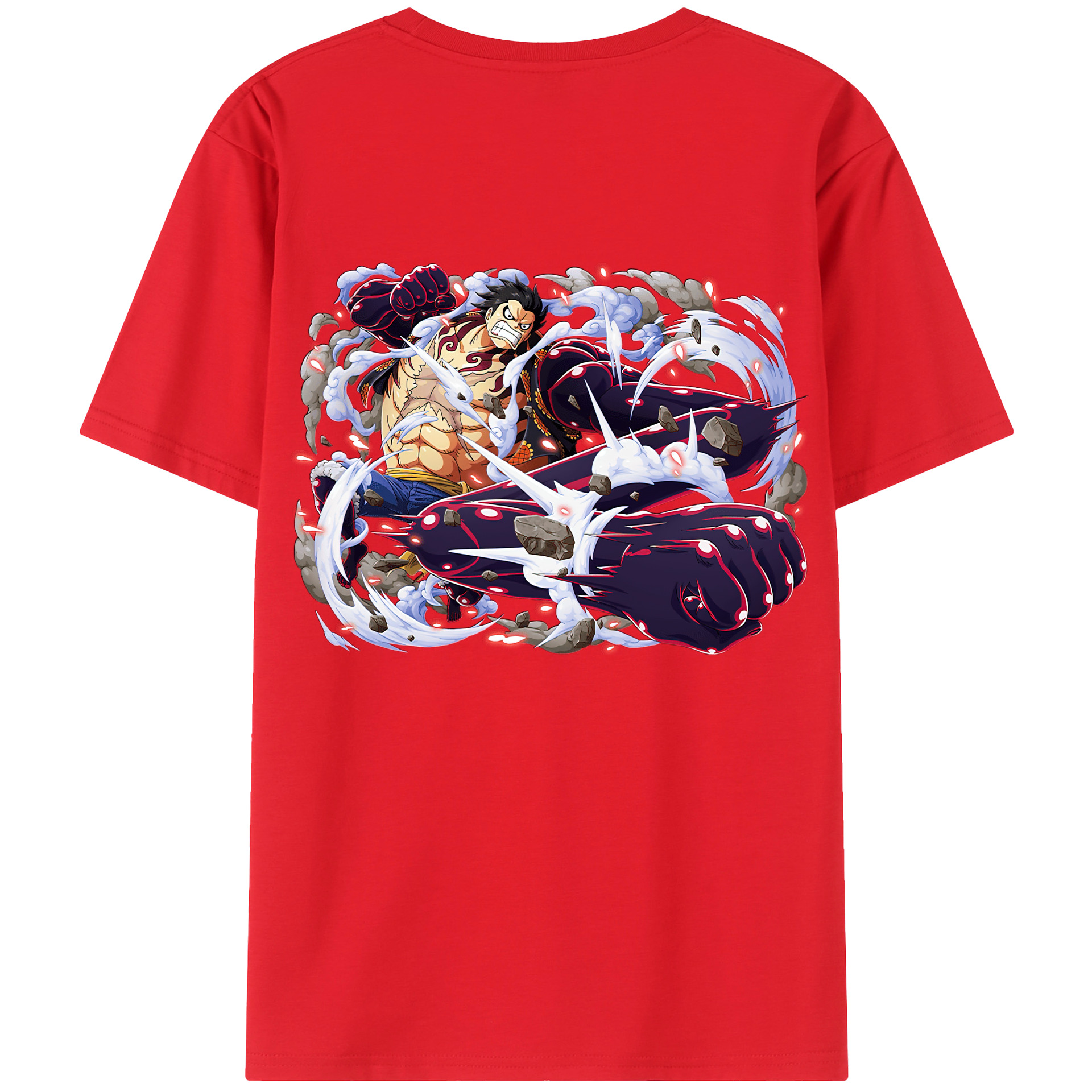 ワンピース モンキー・D・ルフィ ONE PIECE Monkey D. Luffy レディース半袖Tシャツ(バックプリント)