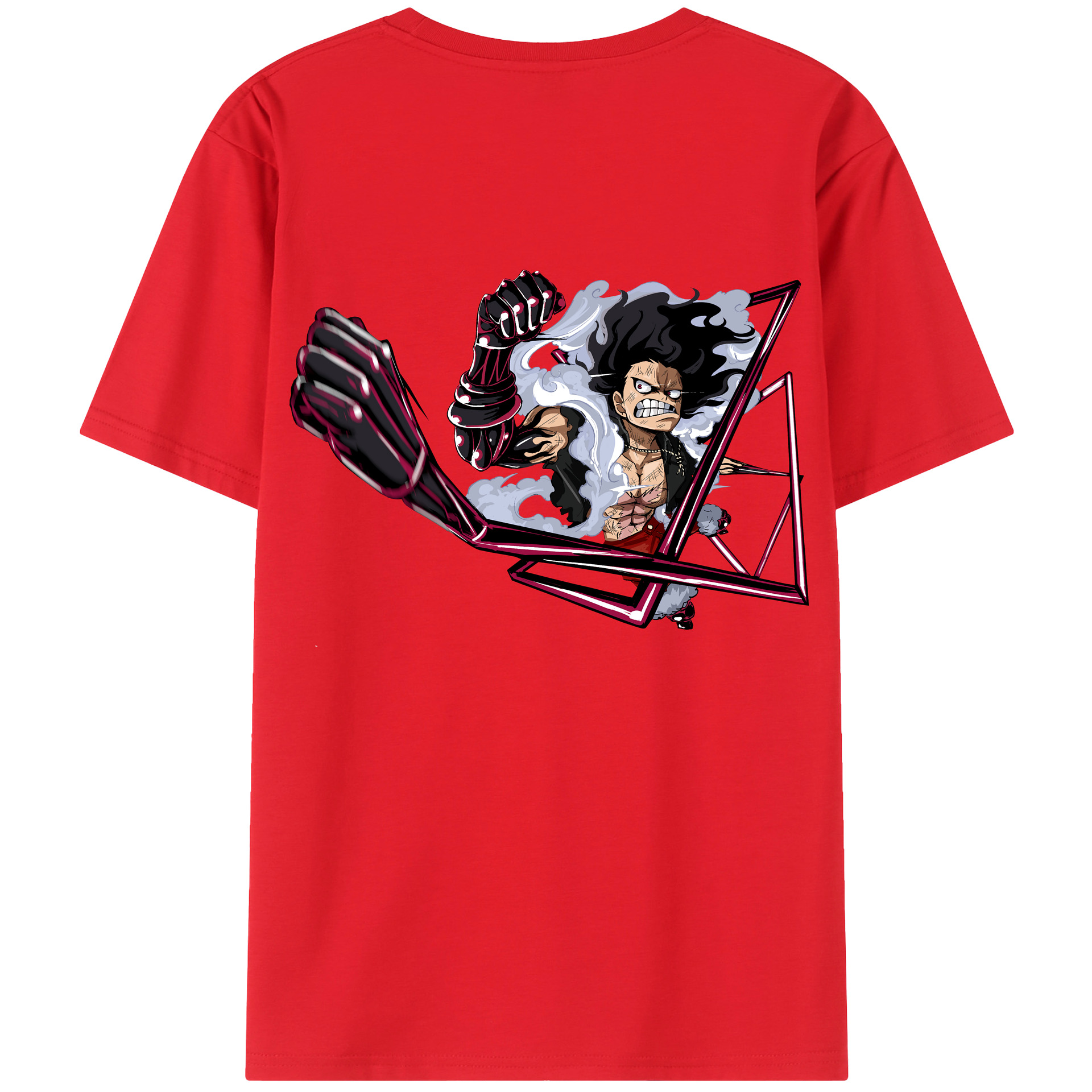 ワンピース モンキー・D・ルフィ ONE PIECE Monkey D. Luffy レディース半袖Tシャツ(バックプリント)