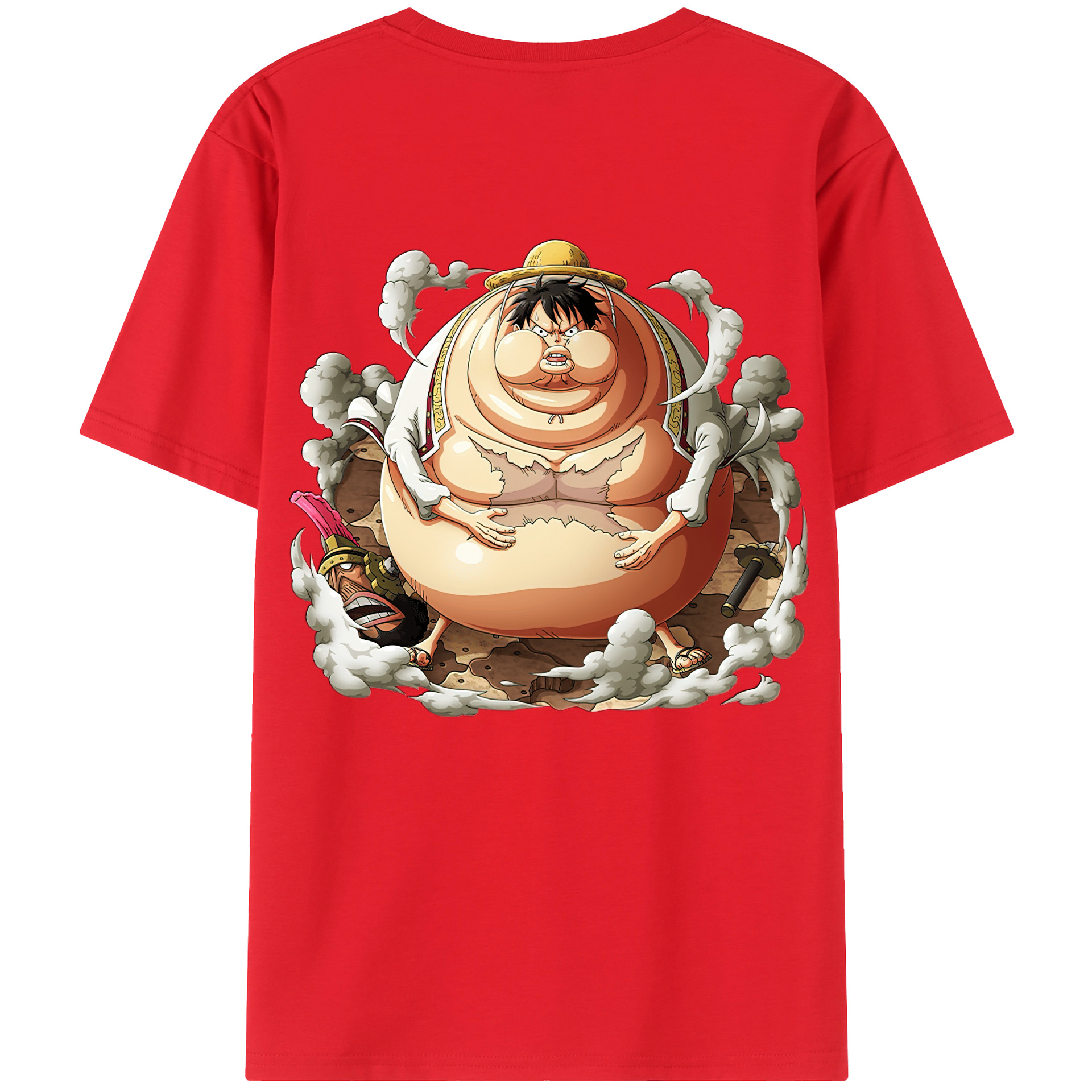 ワンピース モンキー・D・ルフィ ONE PIECE Monkey D. Luffy レディース半袖Tシャツ(バックプリント)