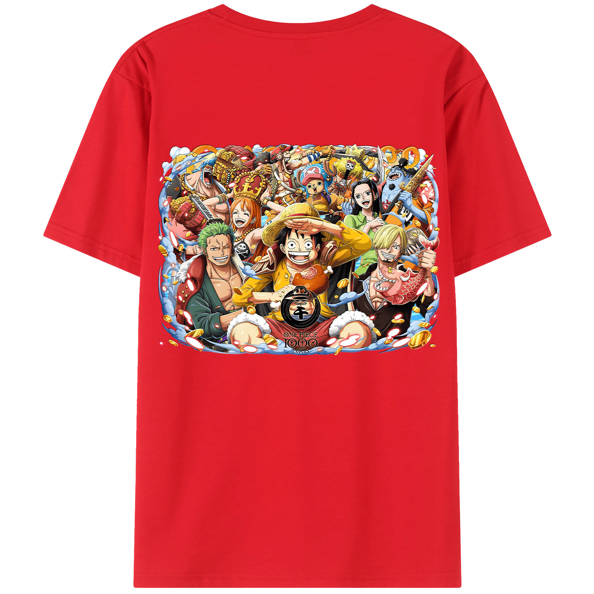 ワンピース モンキー・D・ルフィ ONE PIECE Monkey D. Luffy レディース半袖Tシャツ(バックプリント)