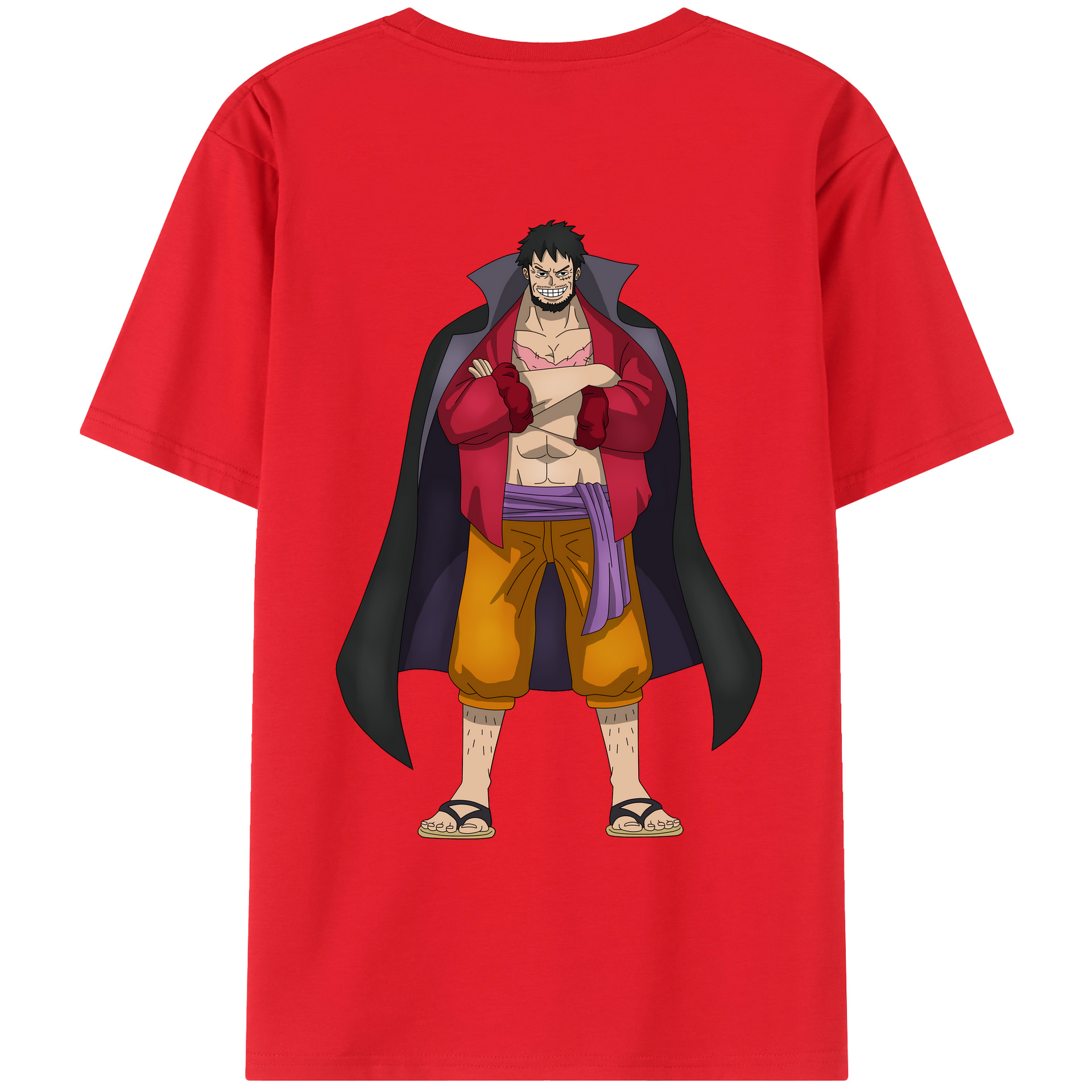 ワンピース モンキー・D・ルフィ ONE PIECE Monkey D. Luffy レディース半袖Tシャツ(バックプリント)
