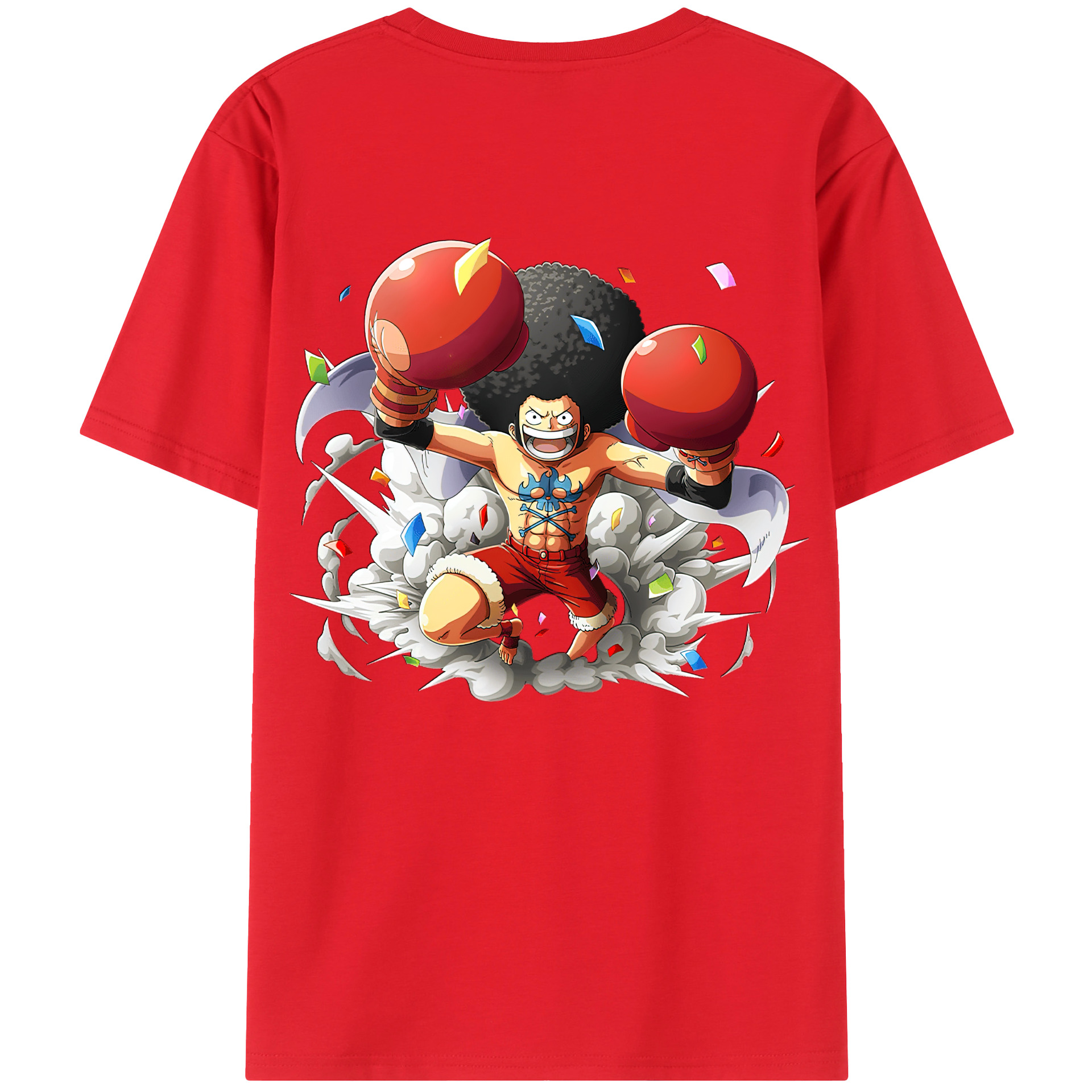 ワンピース モンキー・D・ルフィ ONE PIECE Monkey D. Luffy レディース半袖Tシャツ(バックプリント)