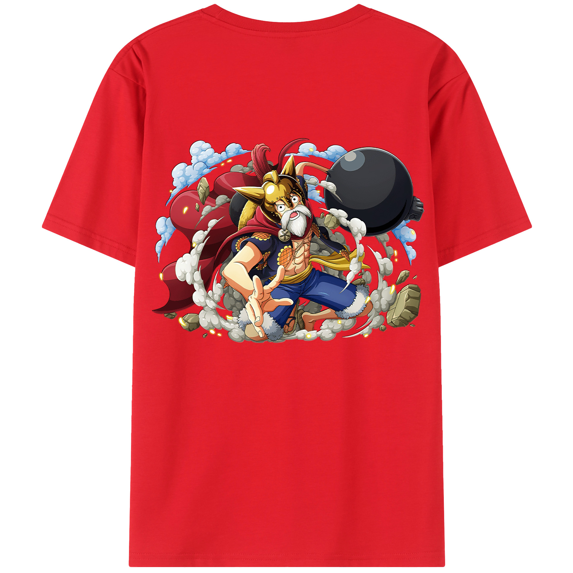 ワンピース モンキー・D・ルフィ ONE PIECE Monkey D. Luffy レディース半袖Tシャツ(バックプリント)