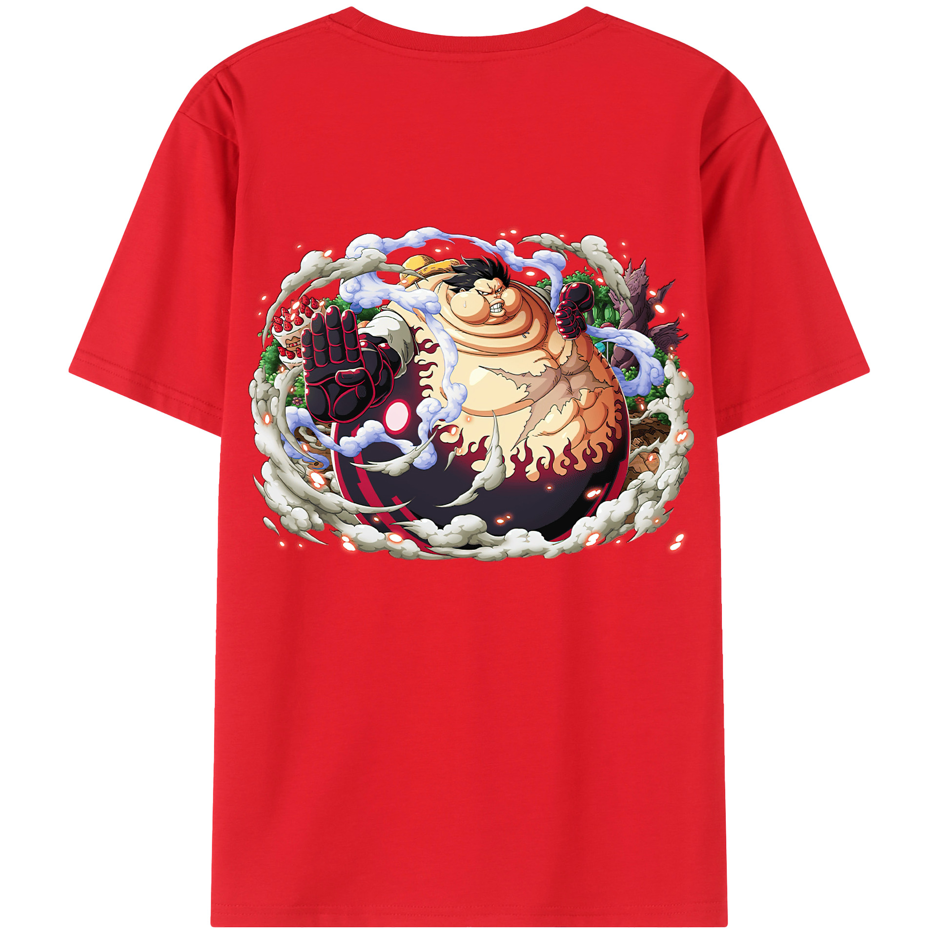 ワンピース モンキー・D・ルフィ ONE PIECE Monkey D. Luffy レディース半袖Tシャツ(バックプリント)