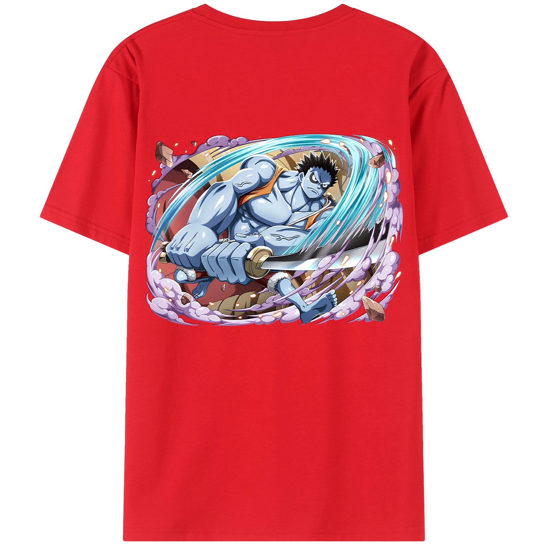 ワンピース モンキー・D・ルフィ ONE PIECE Monkey D. Luffy レディース半袖Tシャツ(バックプリント)