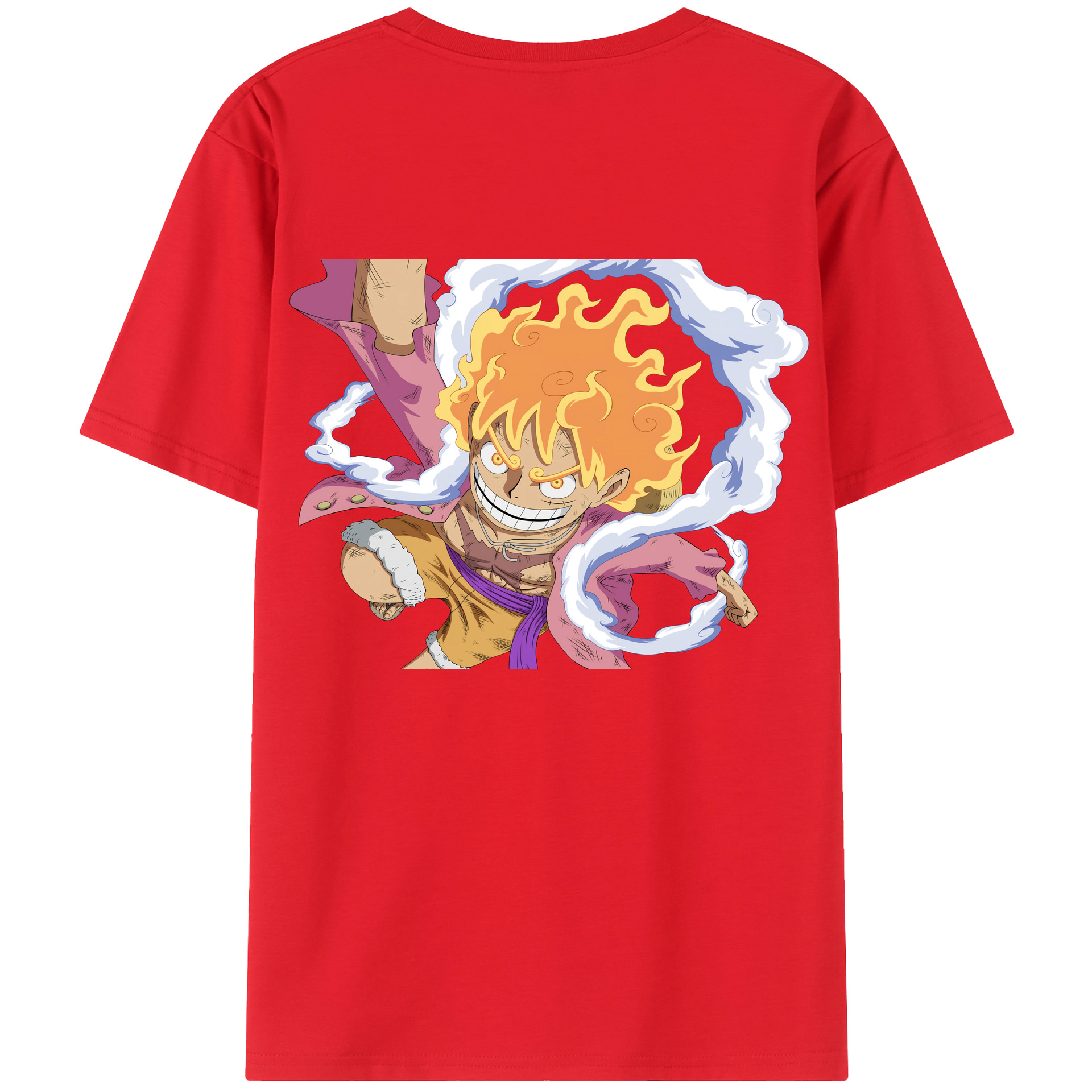 ワンピース モンキー・D・ルフィ ONE PIECE Monkey D. Luffy レディース半袖Tシャツ(バックプリント)