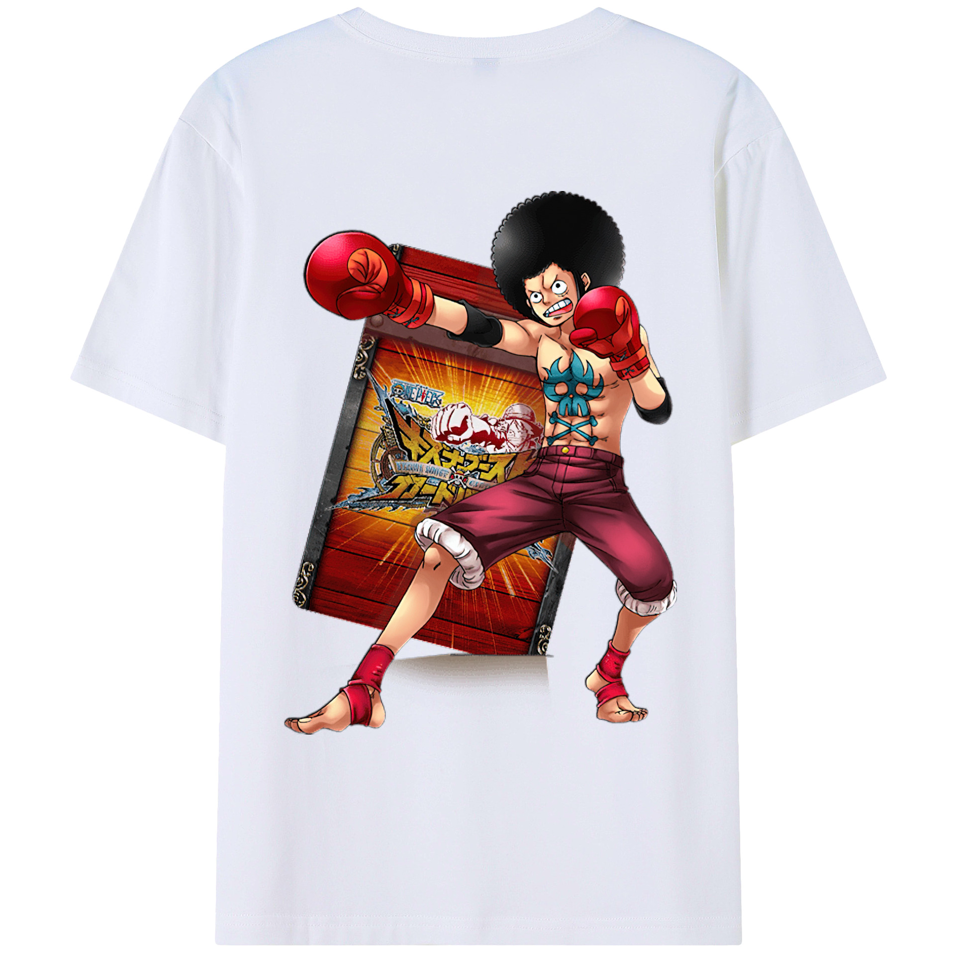 ワンピース モンキー・D・ルフィ ONE PIECE Monkey D. Luffy レディース半袖Tシャツ(バックプリント)