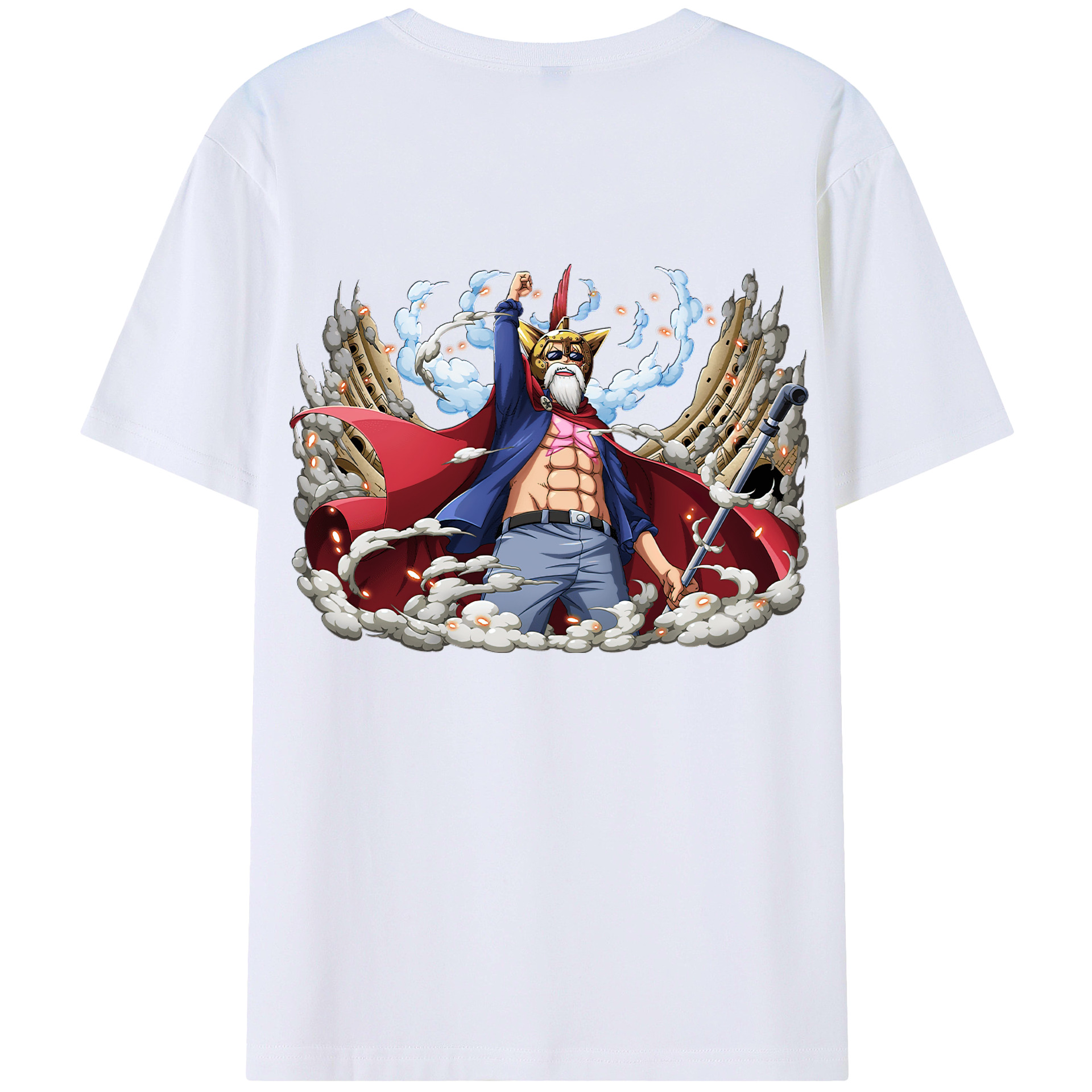 ワンピース モンキー・D・ルフィ ONE PIECE Monkey D. Luffy レディース半袖Tシャツ(バックプリント)