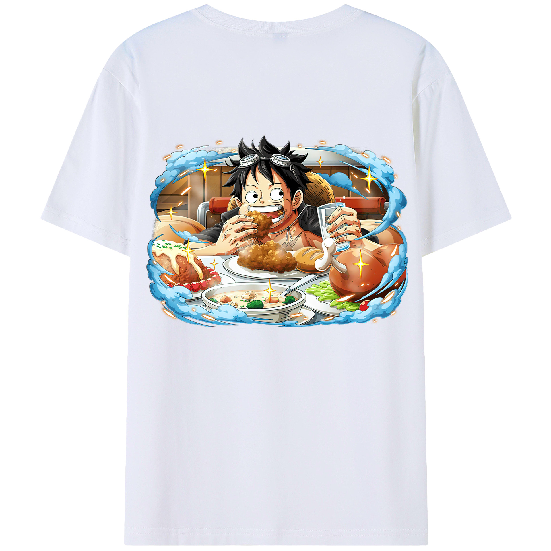 ワンピース モンキー・D・ルフィ ONE PIECE Monkey D. Luffy レディース半袖Tシャツ(バックプリント)