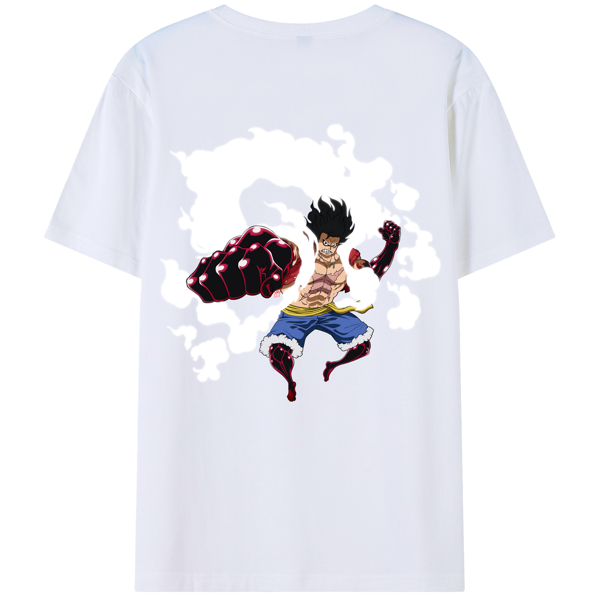 ワンピース モンキー・D・ルフィ ONE PIECE Monkey D. Luffy レディース半袖Tシャツ(バックプリント)