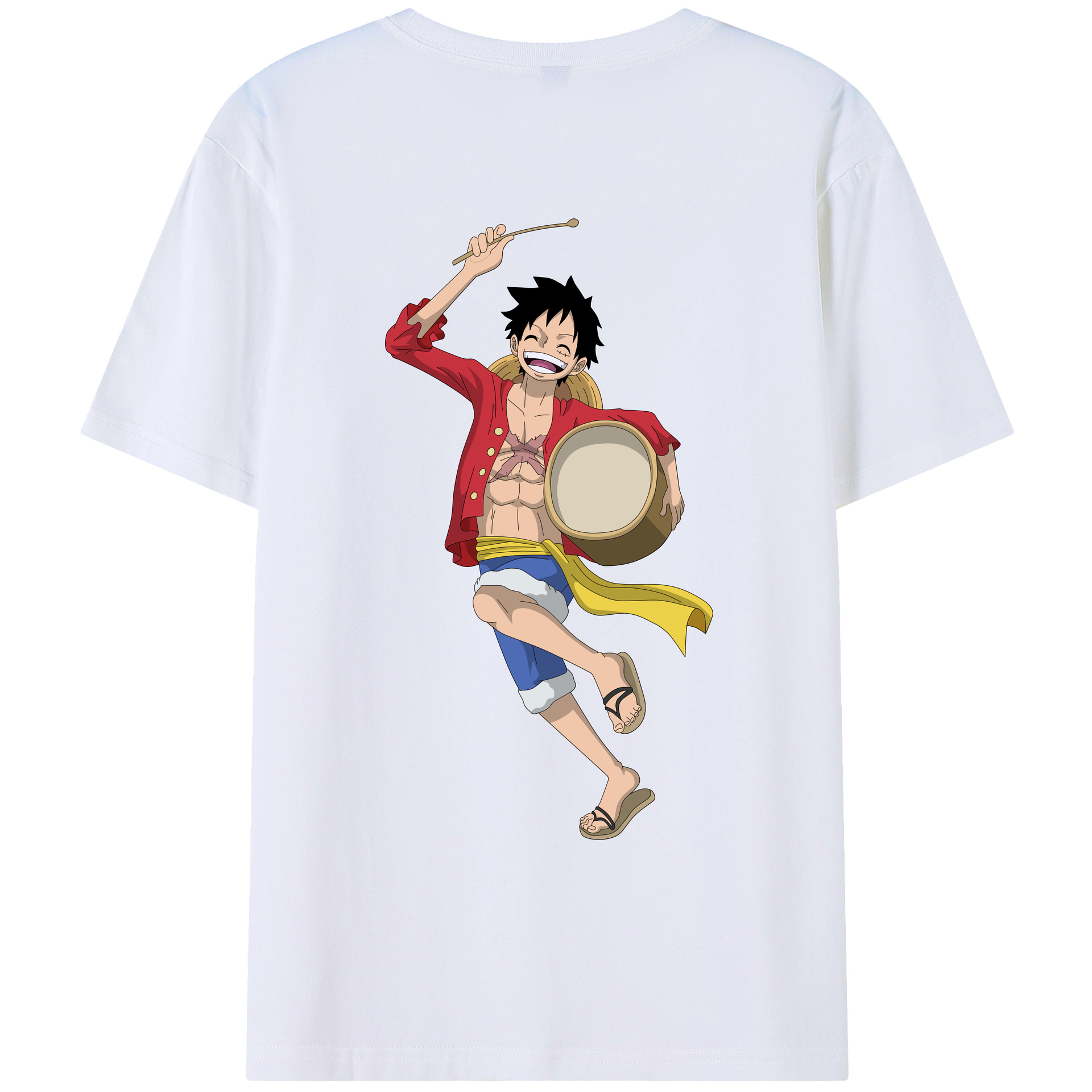 ワンピース モンキー・D・ルフィ ONE PIECE Monkey D. Luffy レディース半袖Tシャツ(バックプリント)