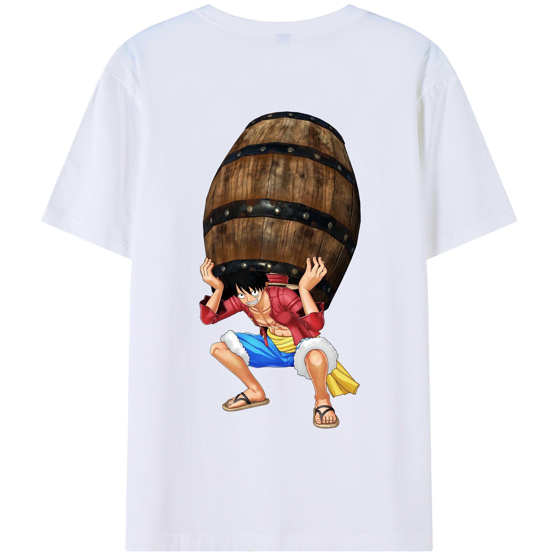 ワンピース モンキー・D・ルフィ ONE PIECE Monkey D. Luffy レディース半袖Tシャツ(バックプリント)