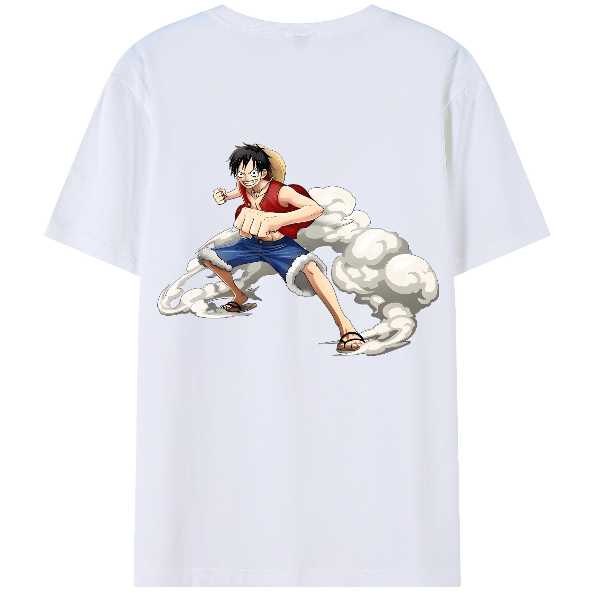 （画像用） ワンピース モンキー・D・ルフィ ONE PIECE Monkey D. Luffy レディース半袖Tシャツ(バックプリント)