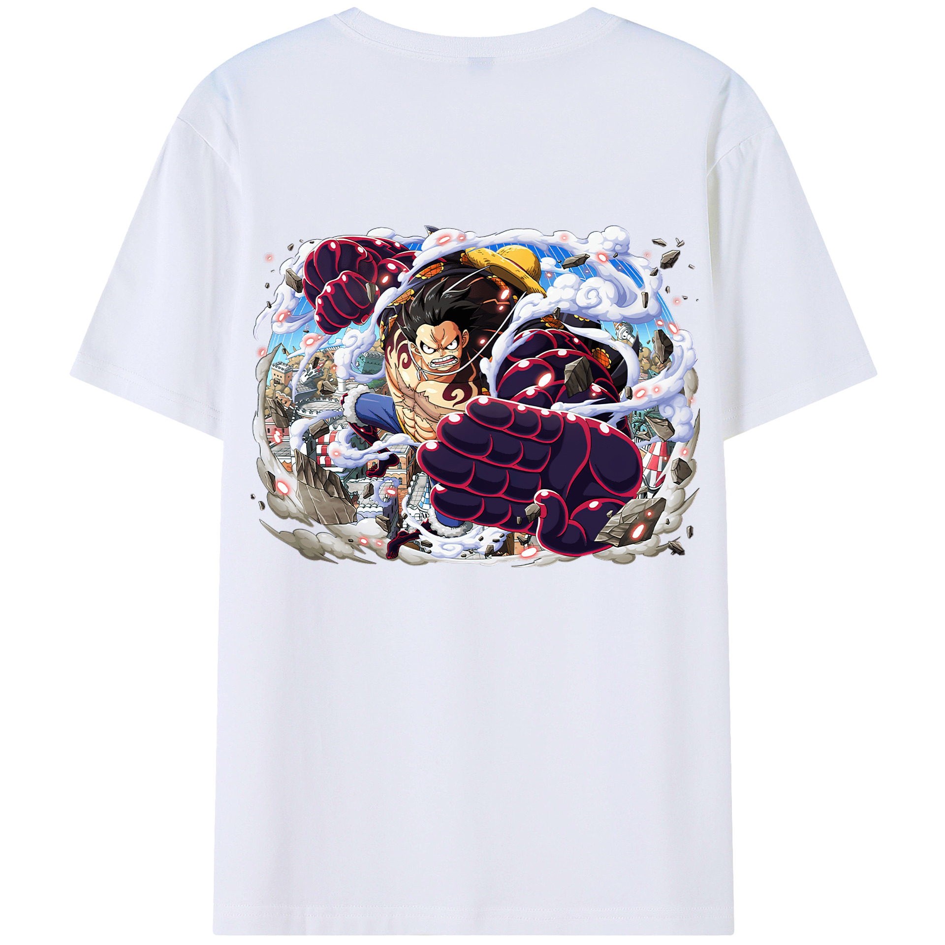 ワンピース モンキー・D・ルフィ ONE PIECE Monkey D. Luffy レディース半袖Tシャツ(バックプリント)